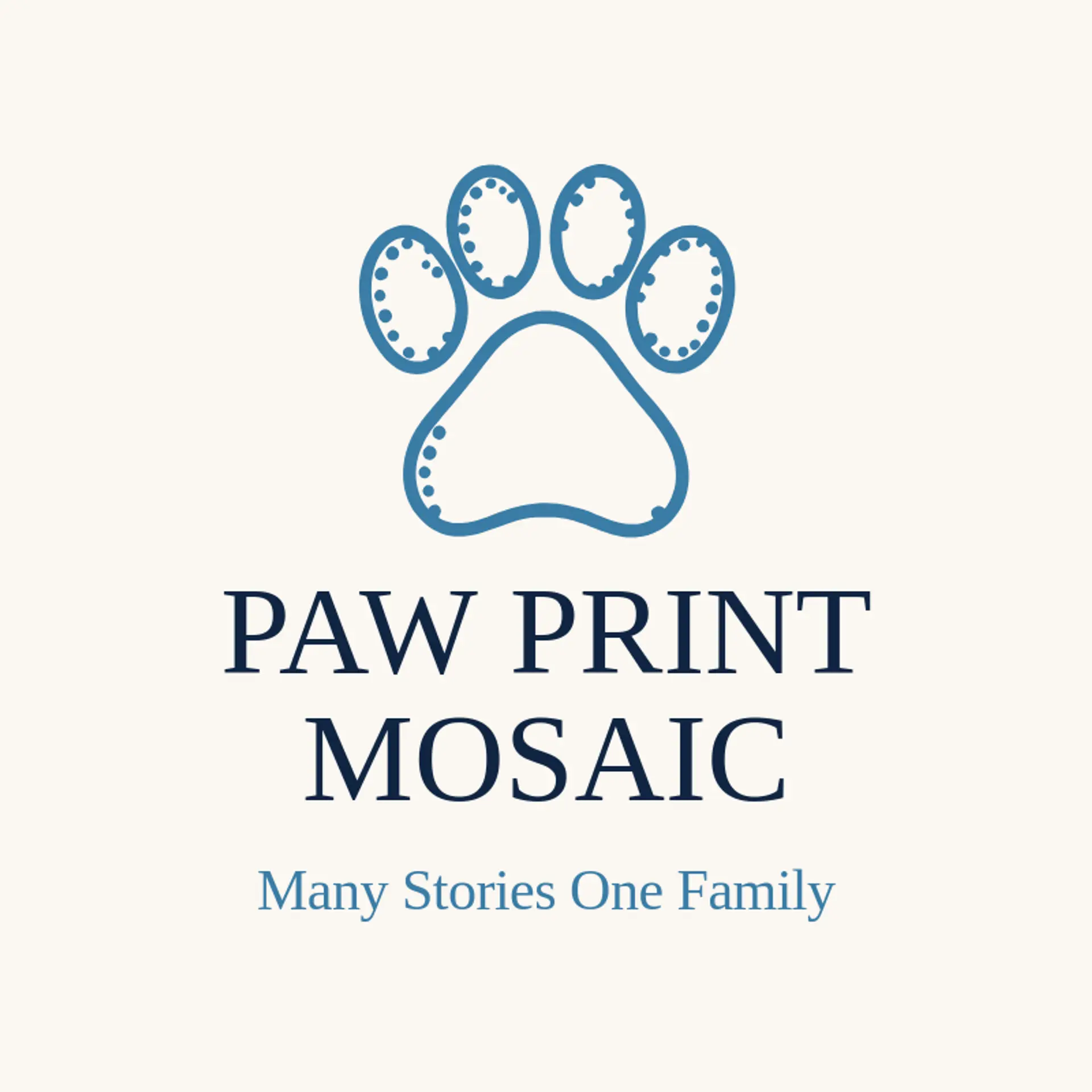 Paw Print Mosaic logo for paw print