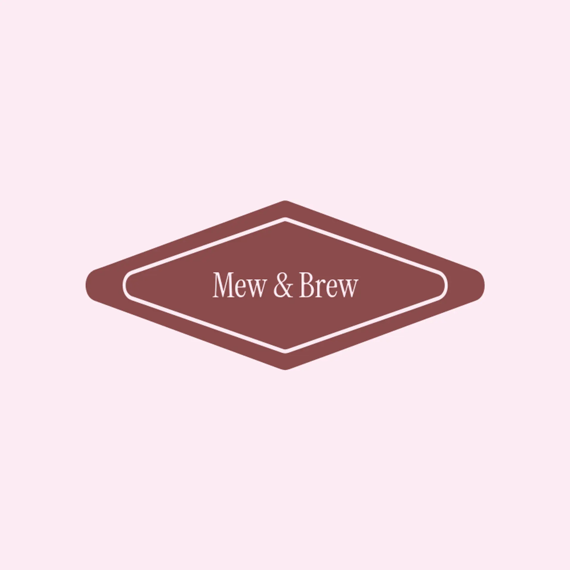 Mew & Brew logo for cat cafe