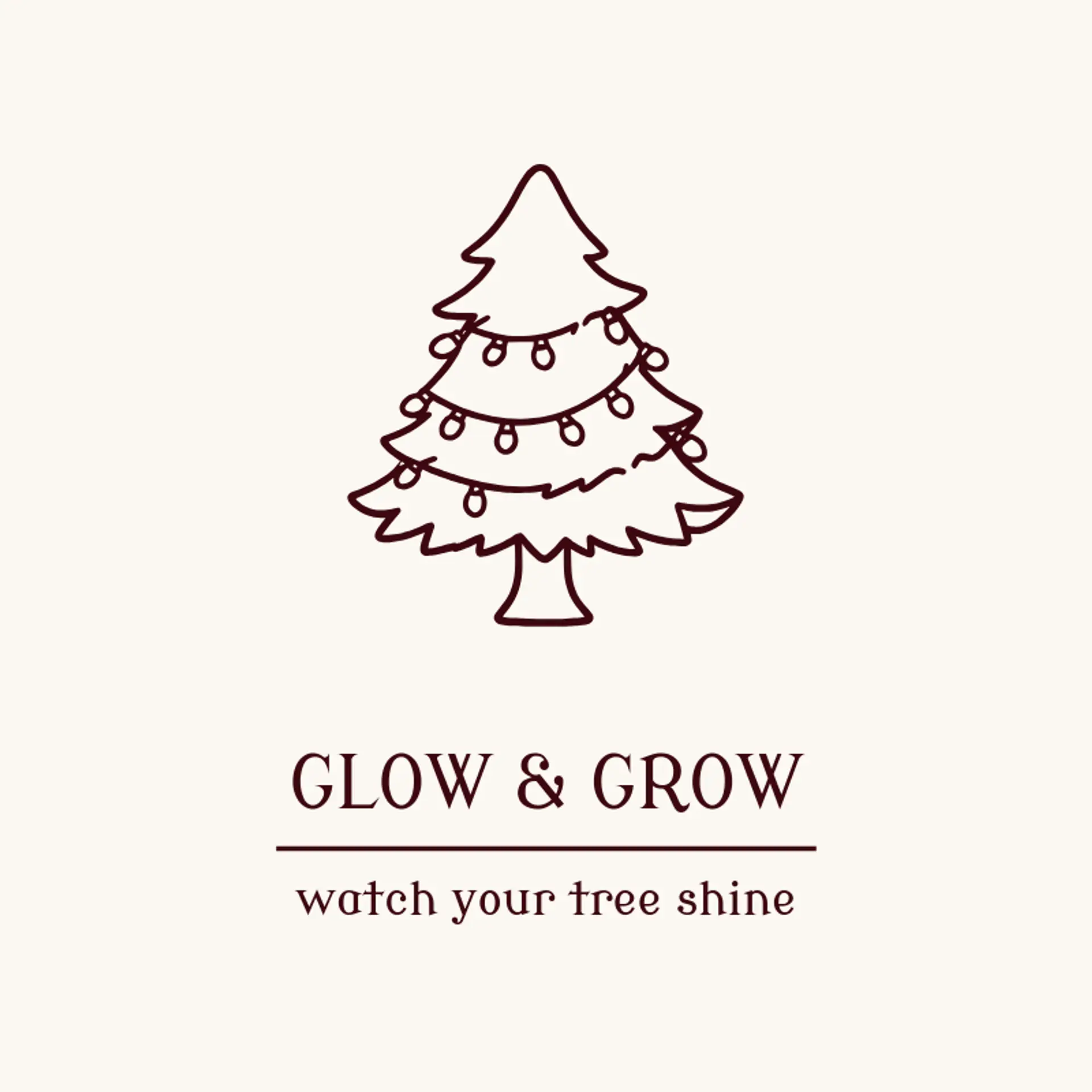 Glow & Grow logo for christmas tree
