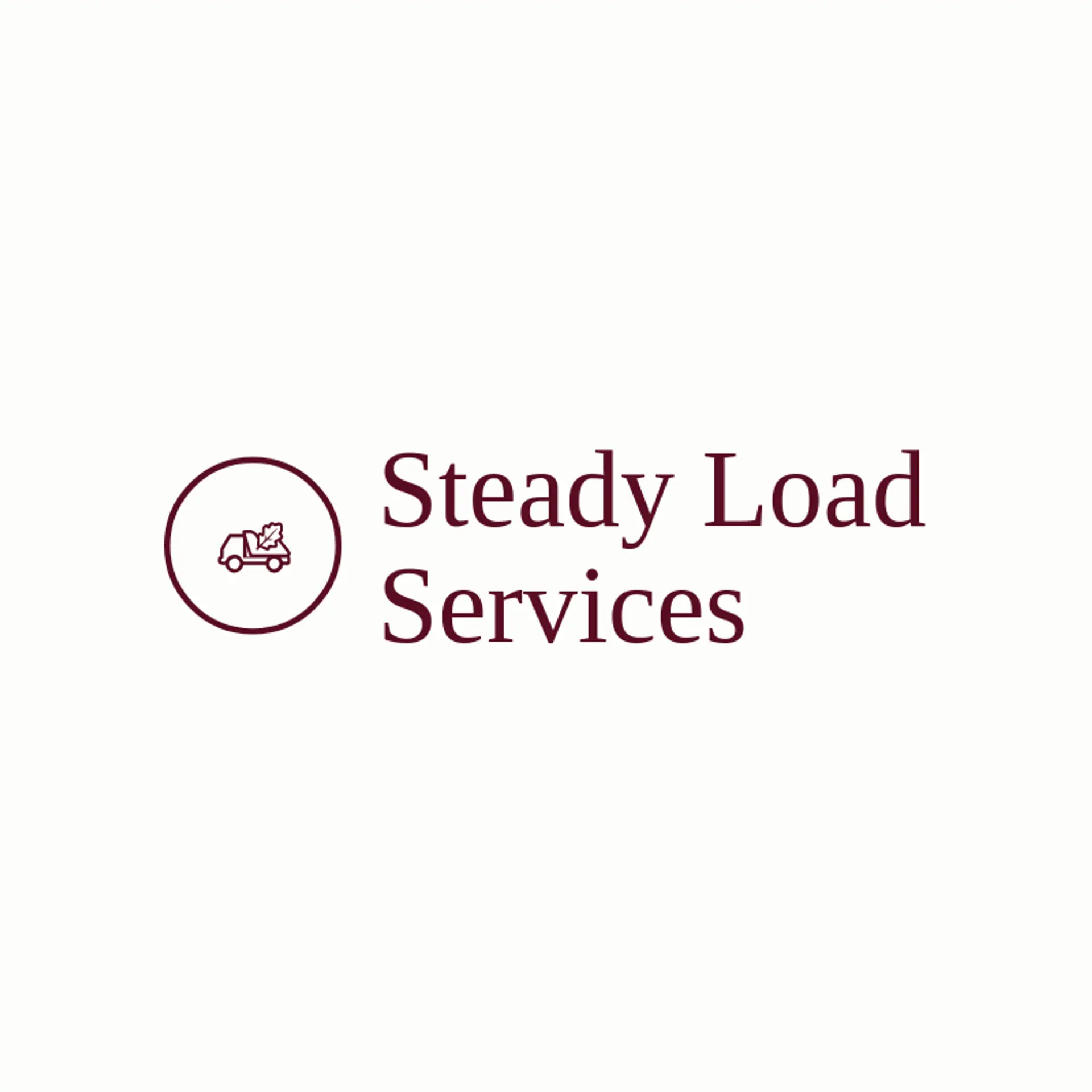 Steady Load Services logo for dump truck