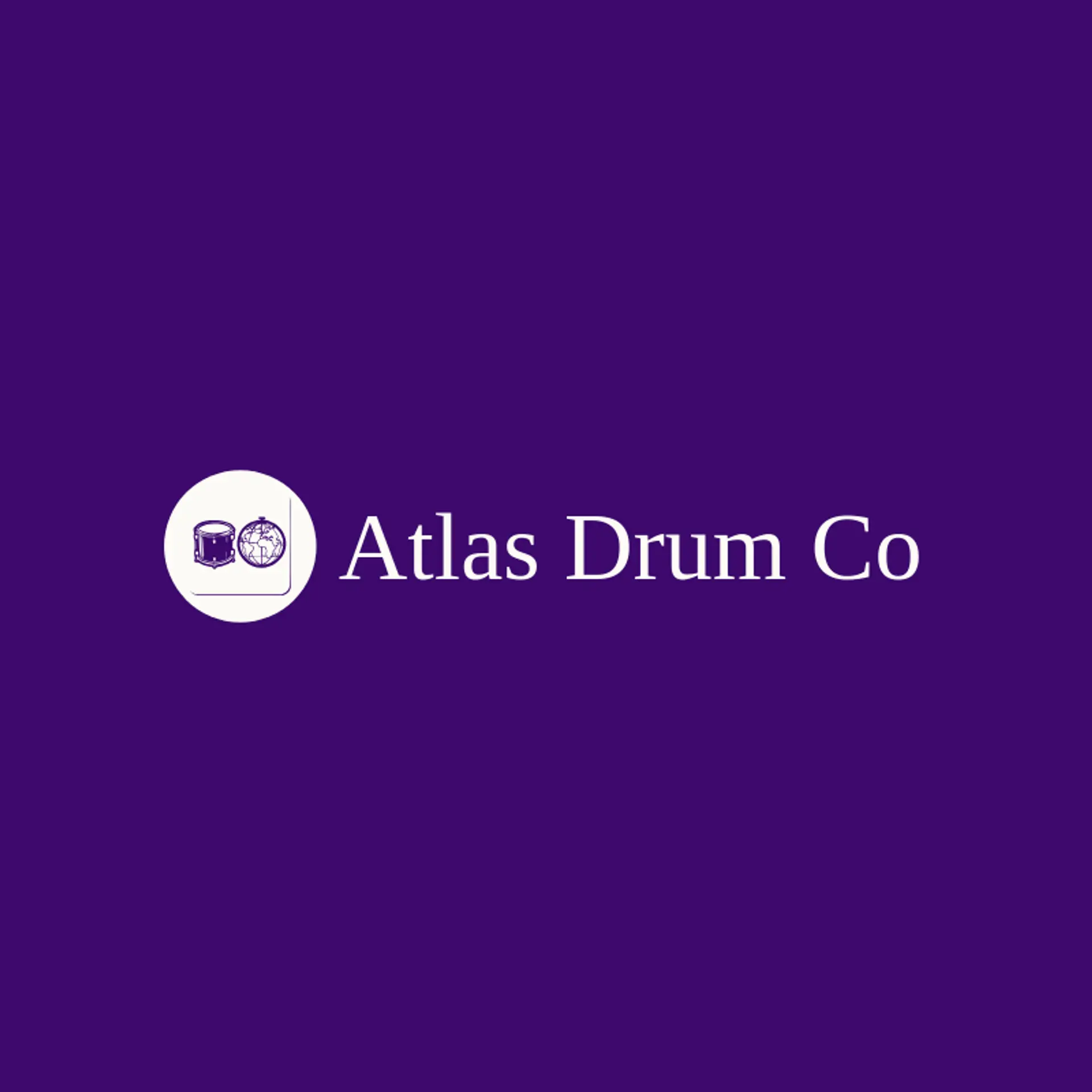 Atlas Drum Co logo for drum