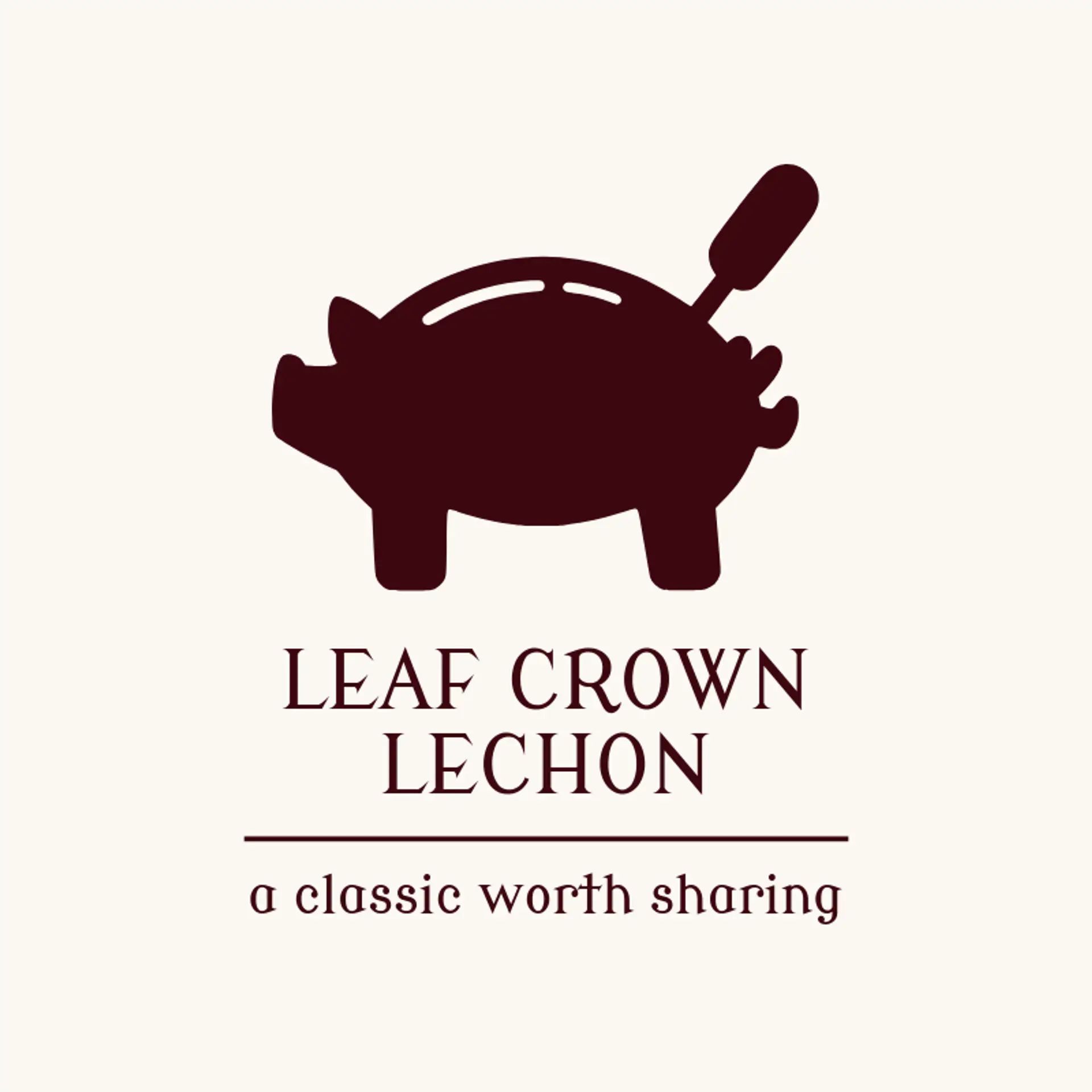 Leaf Crown Lechon logo for lechon