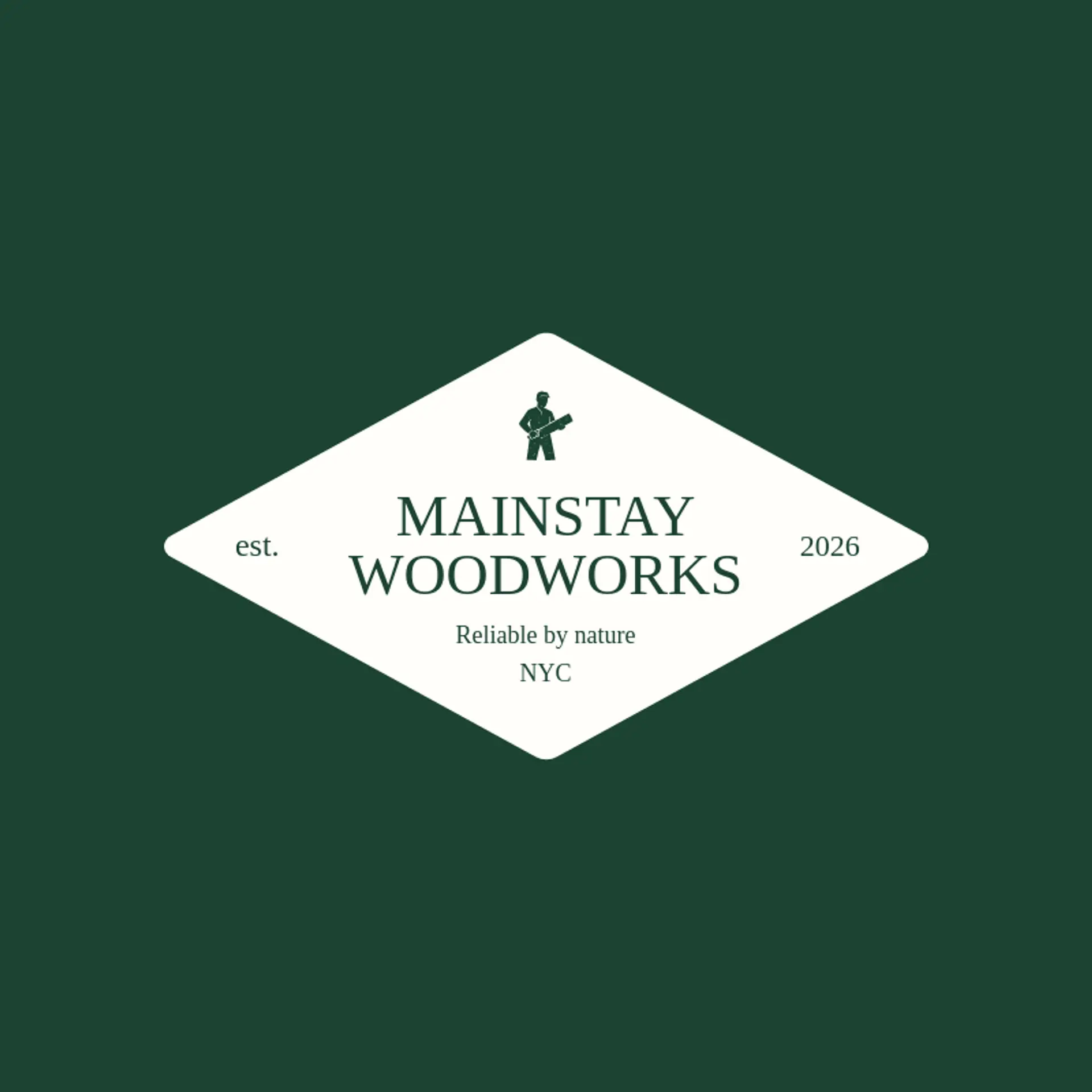 Mainstay Woodworks logo for carpenter