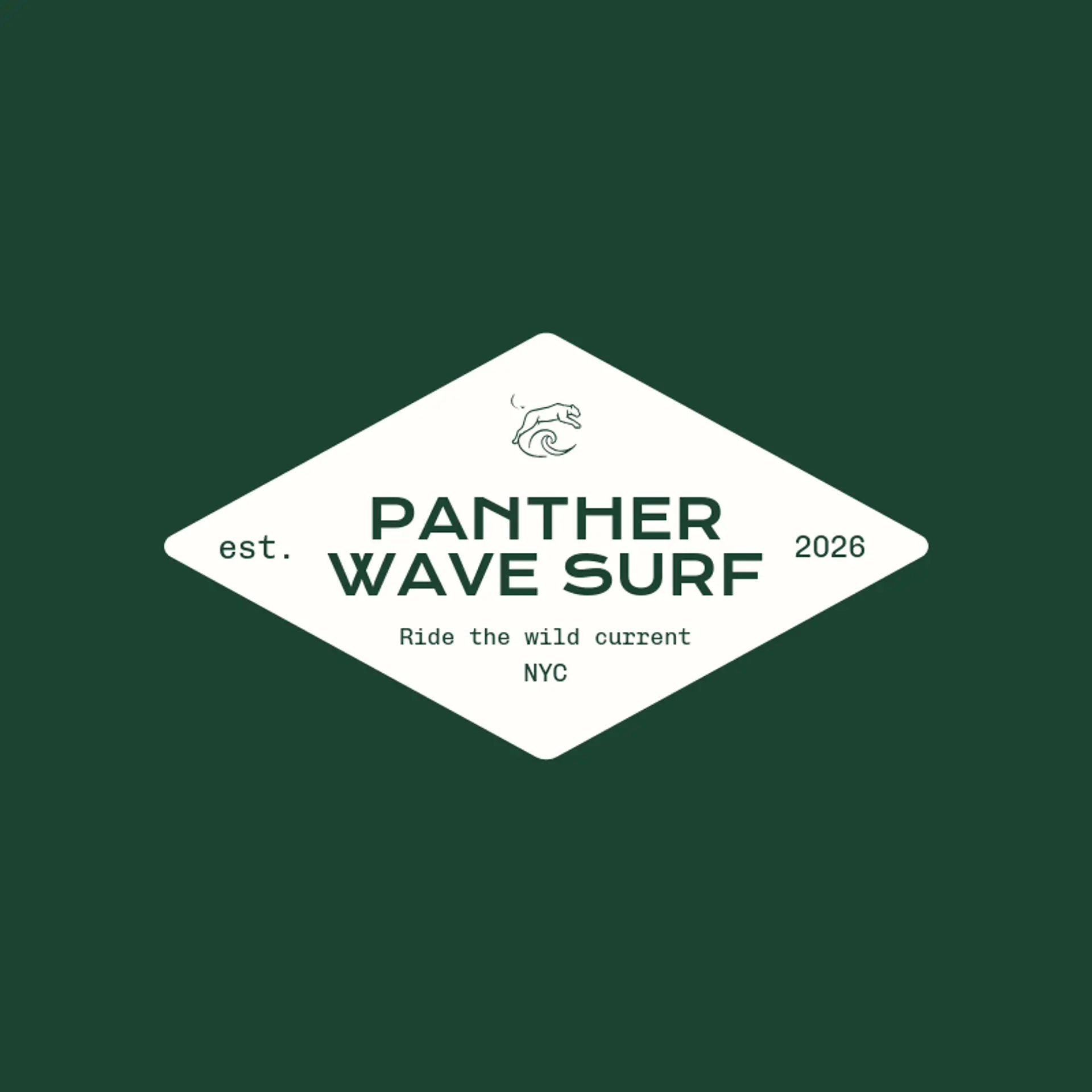 Panther Wave Surf logo for panther