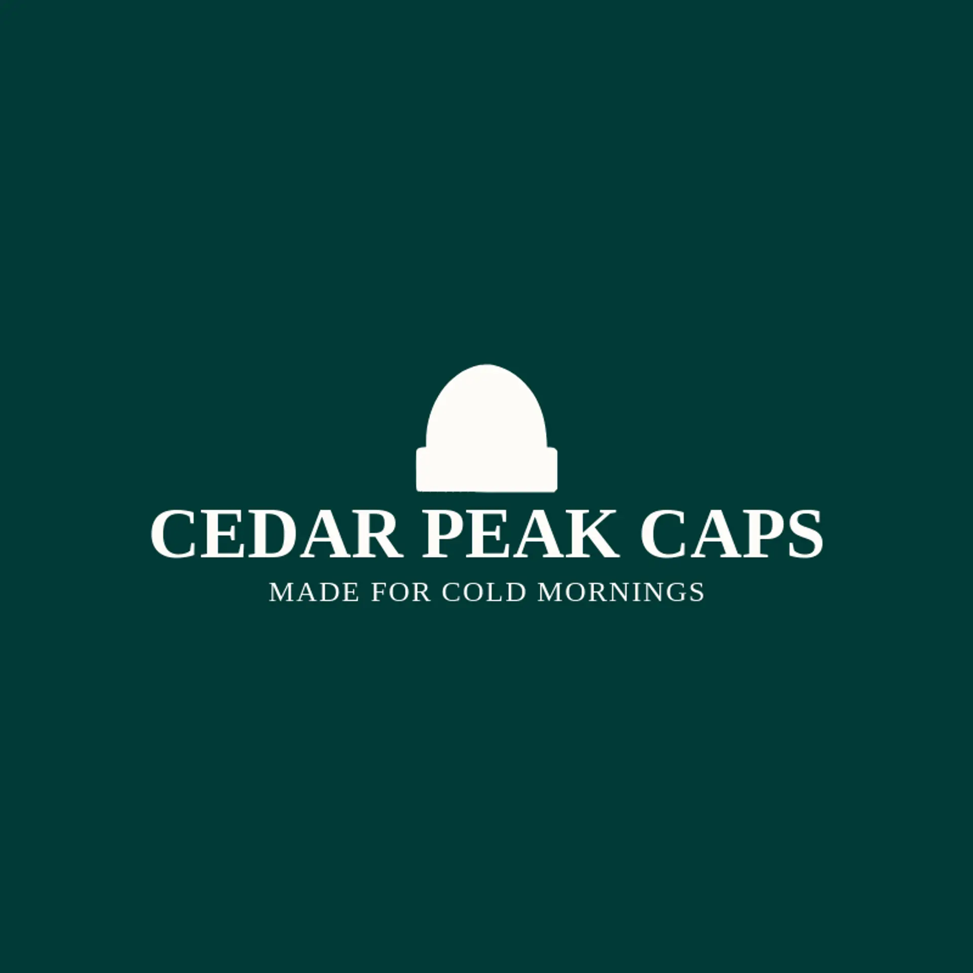 Cedar Peak Caps logo for beanie