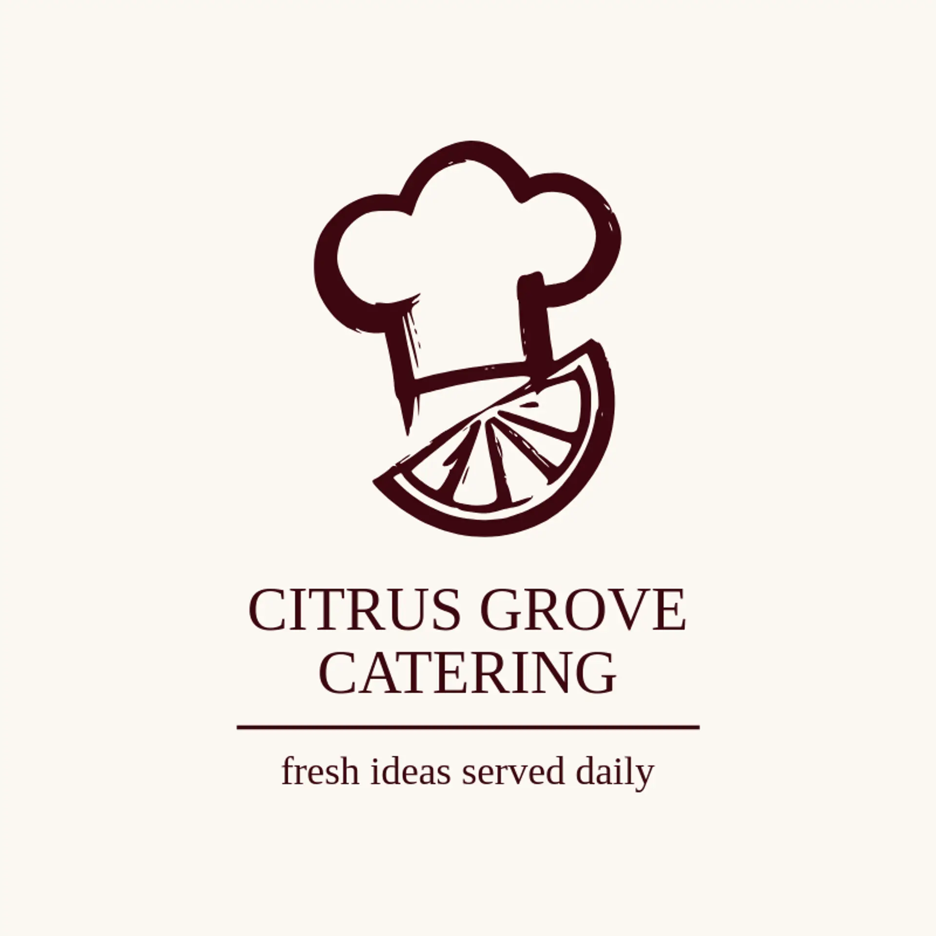 Citrus Grove Catering logo for chef hat