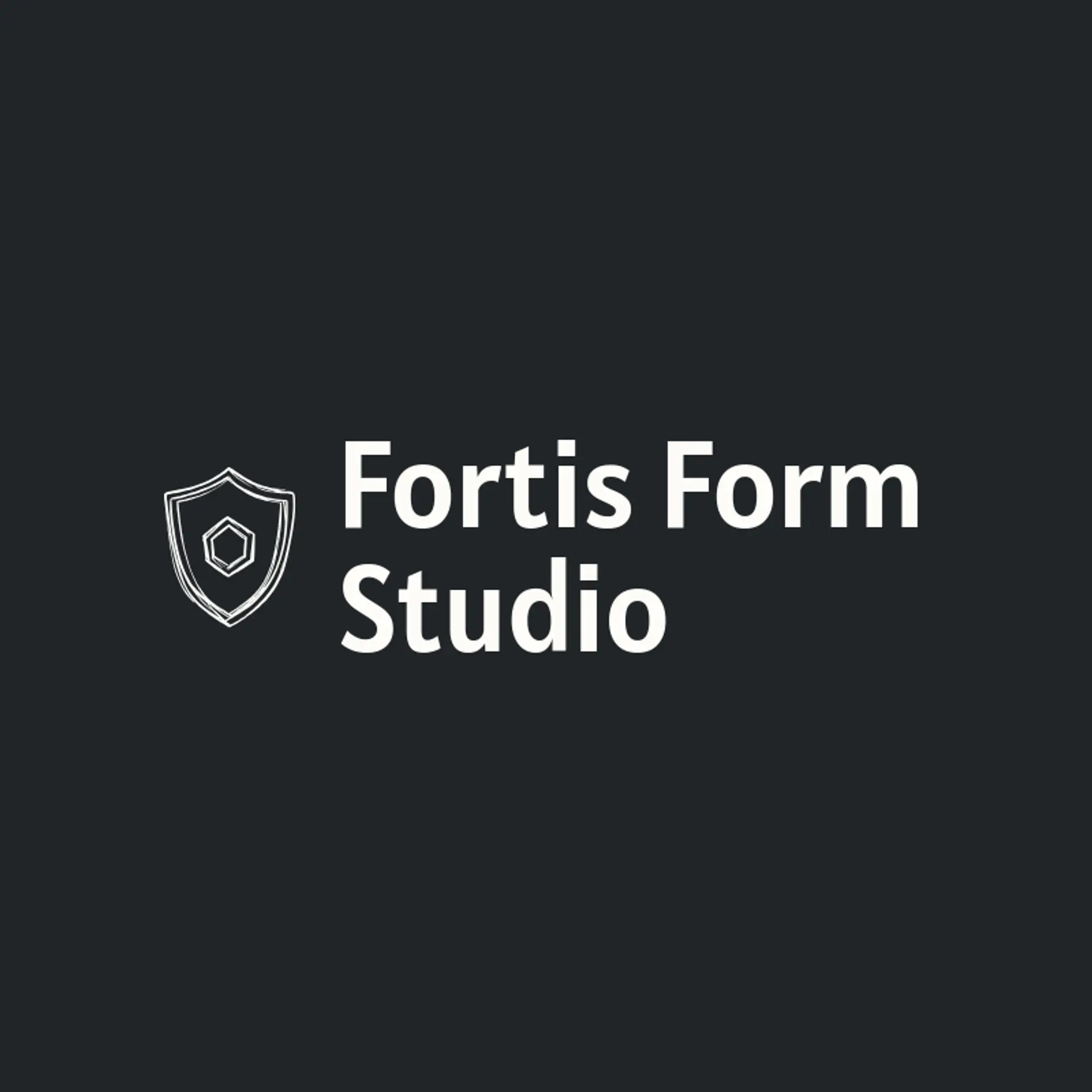 Fortis Form Studio logo for hexagon
