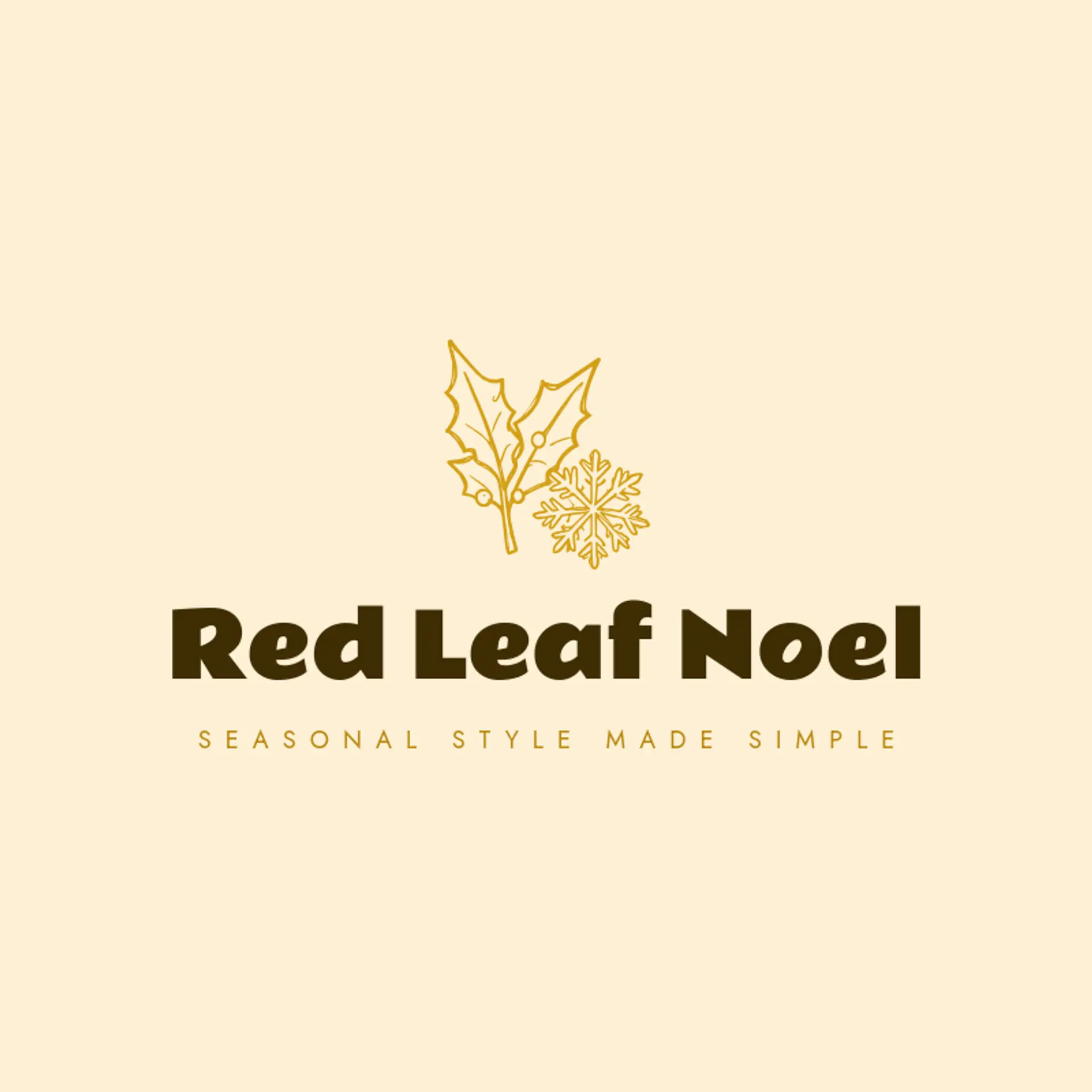 Red Leaf Noel logo for christmas