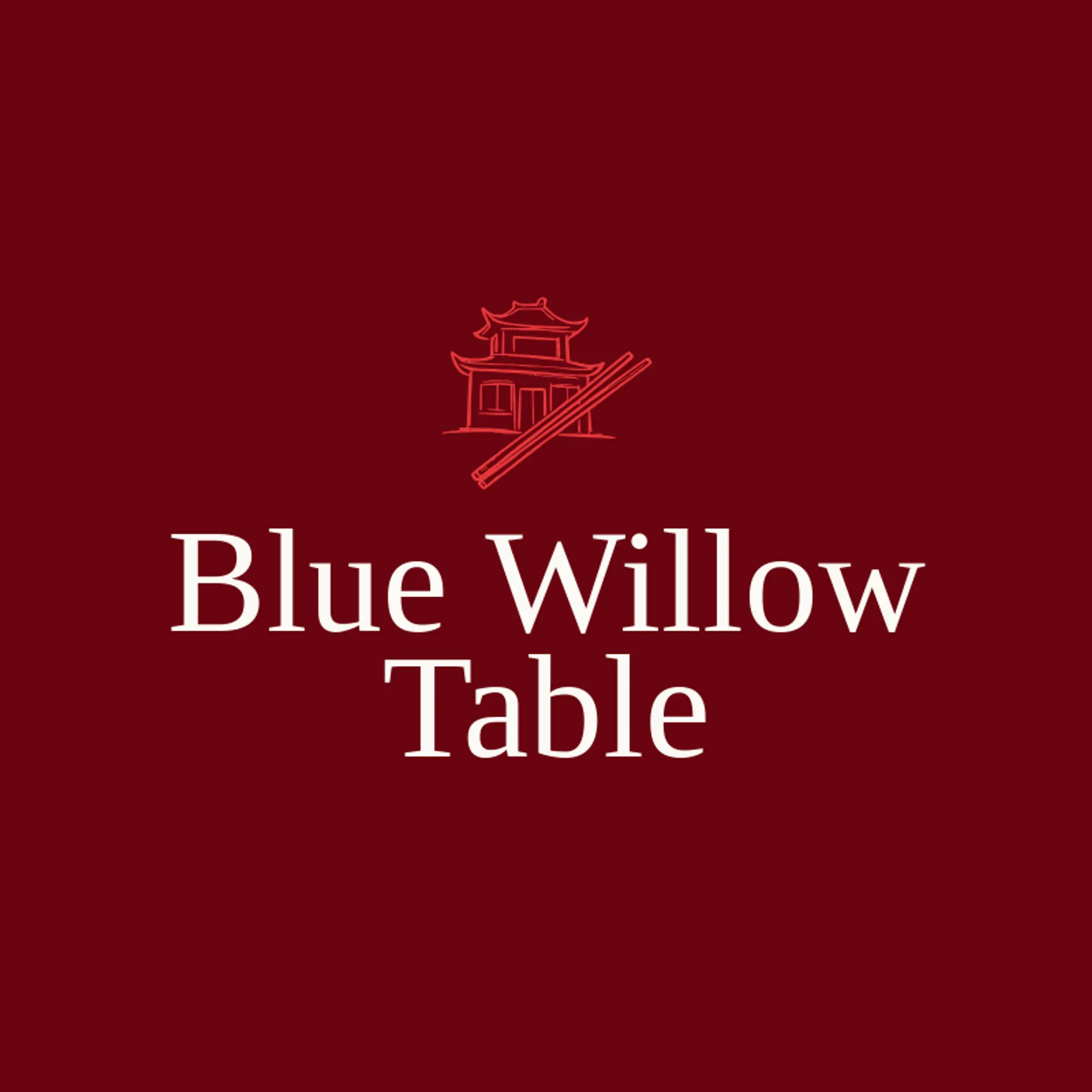 Blue Willow Table logo for chinese restaurant