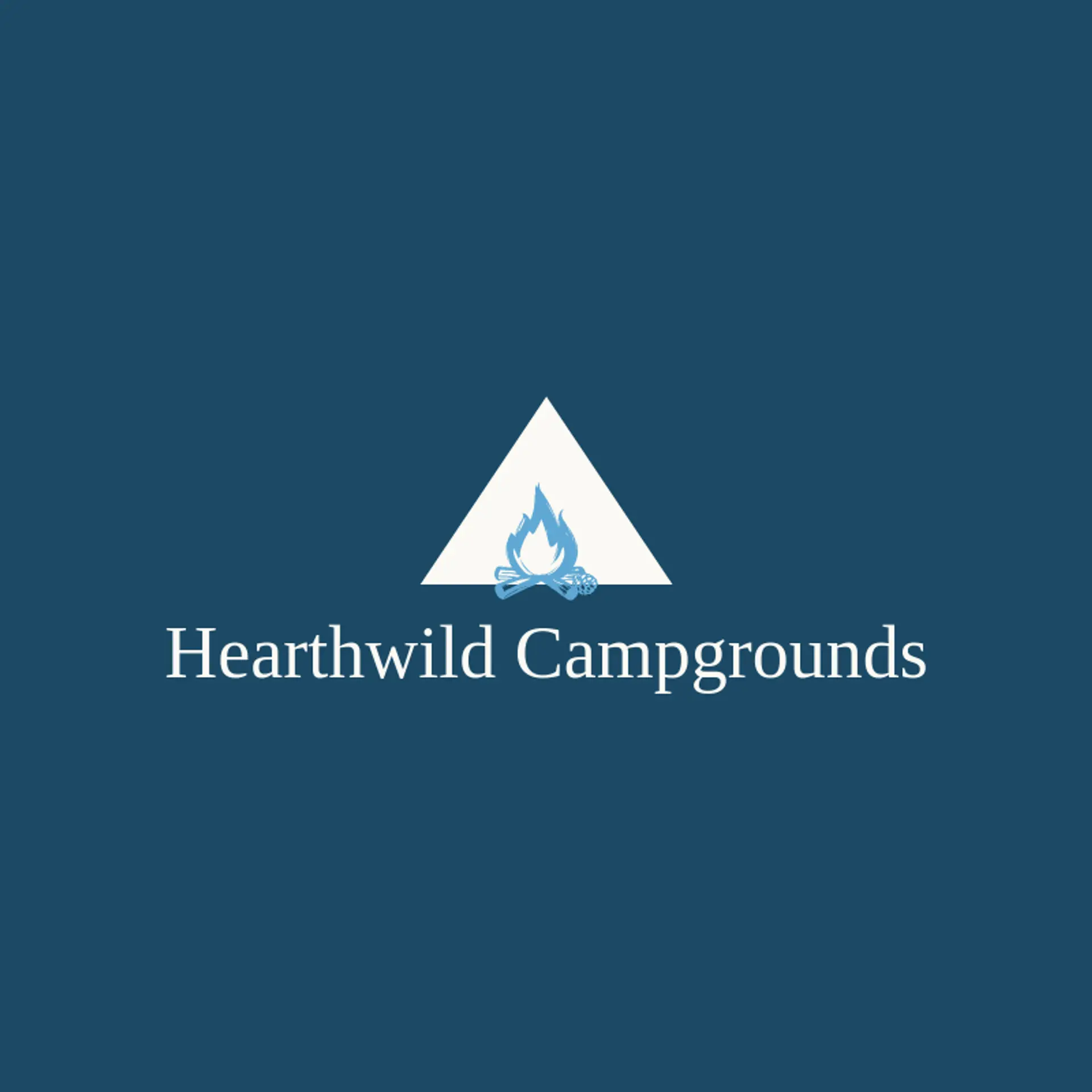 Hearthwild Campgrounds logo for campfire
