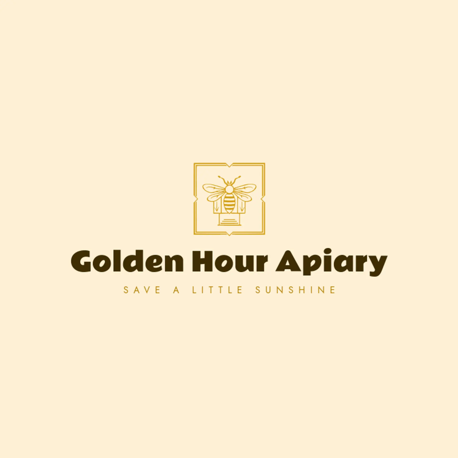 Golden Hour Apiary logo for hive