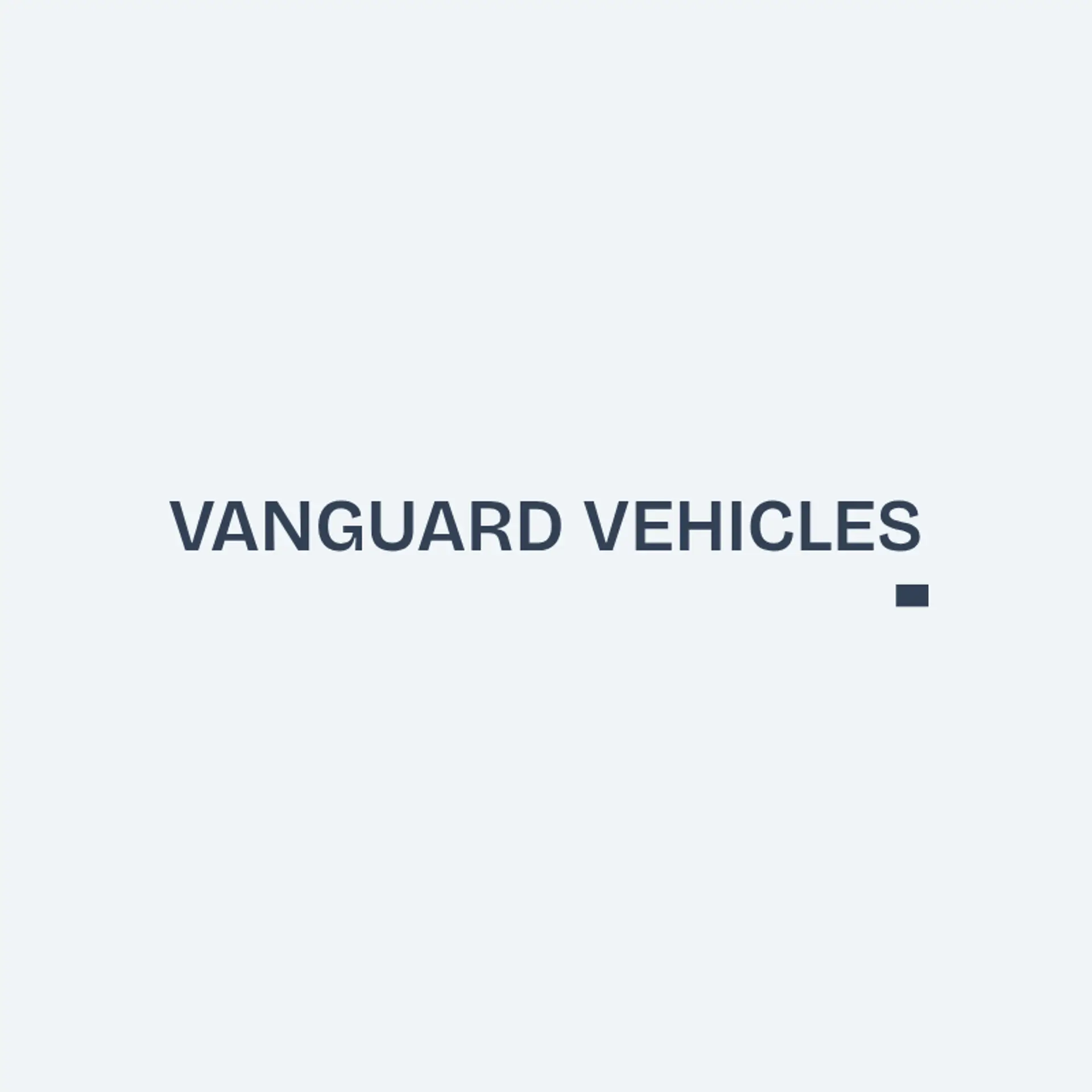 Vanguard Vehicles logo for automotive truck