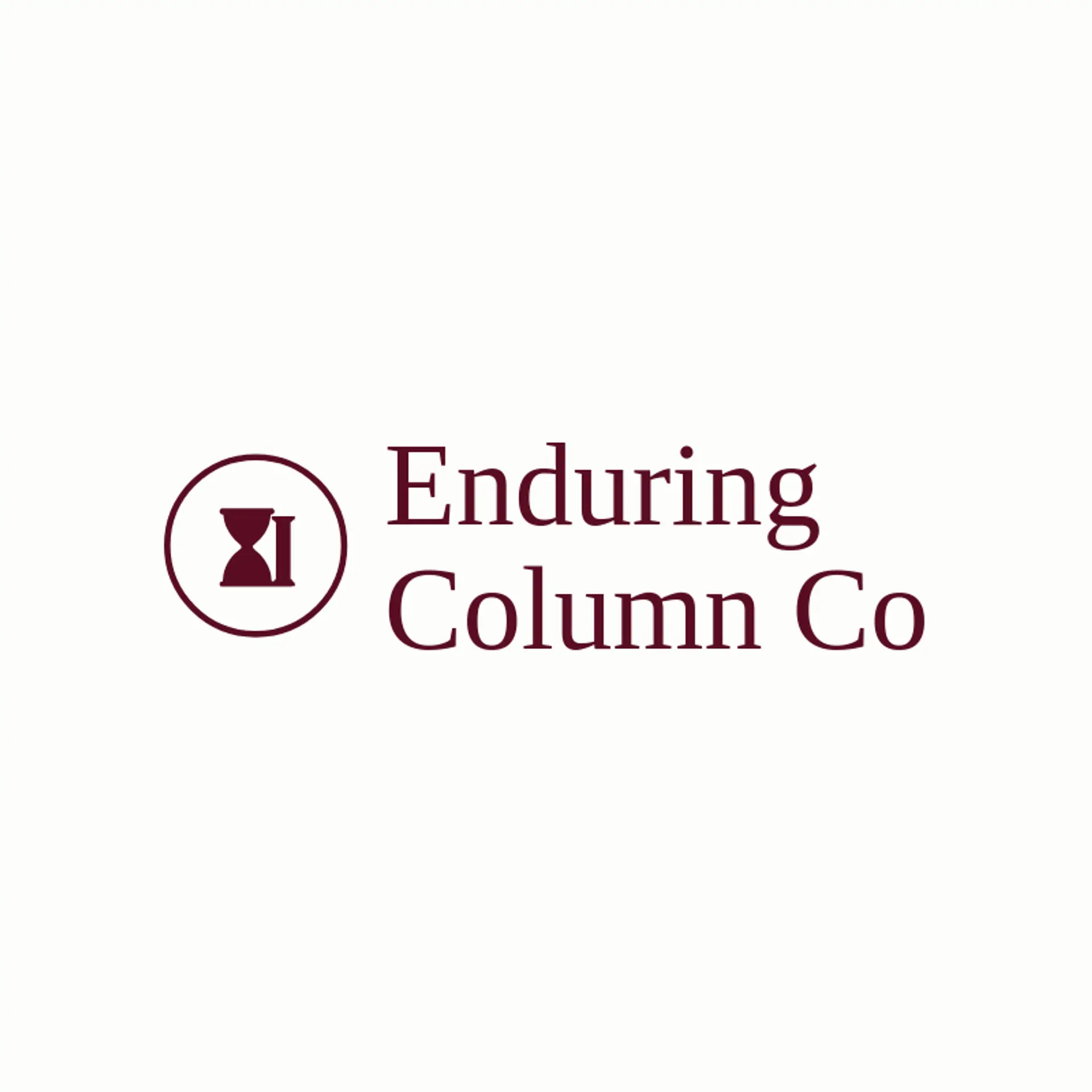 Enduring Column Co logo for hourglass