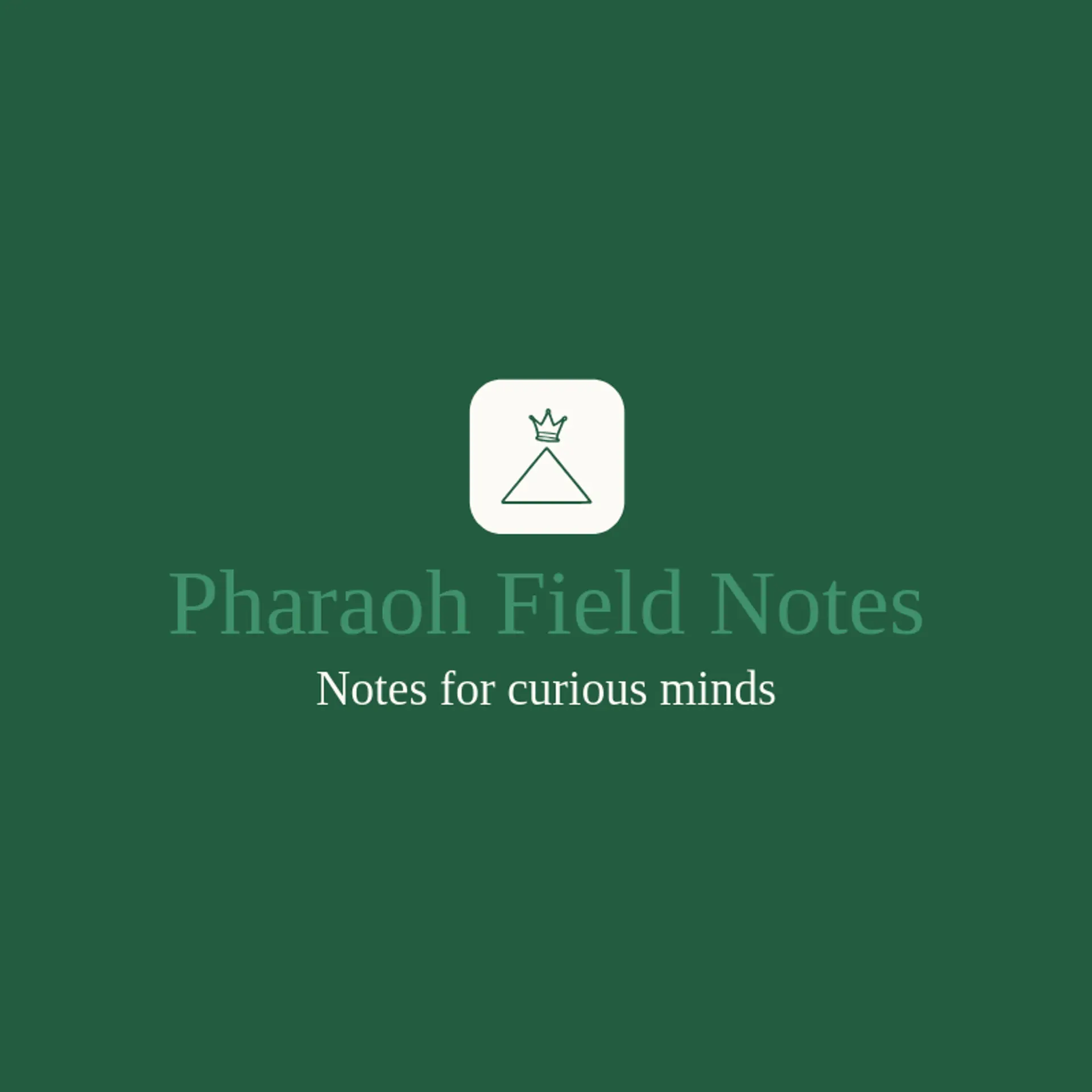 Pharaoh Field Notes logo for pyramid