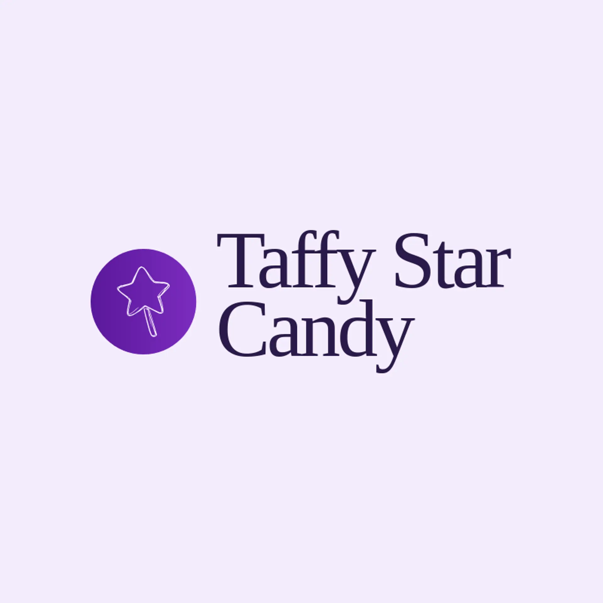 Taffy Star Candy logo for lollipop
