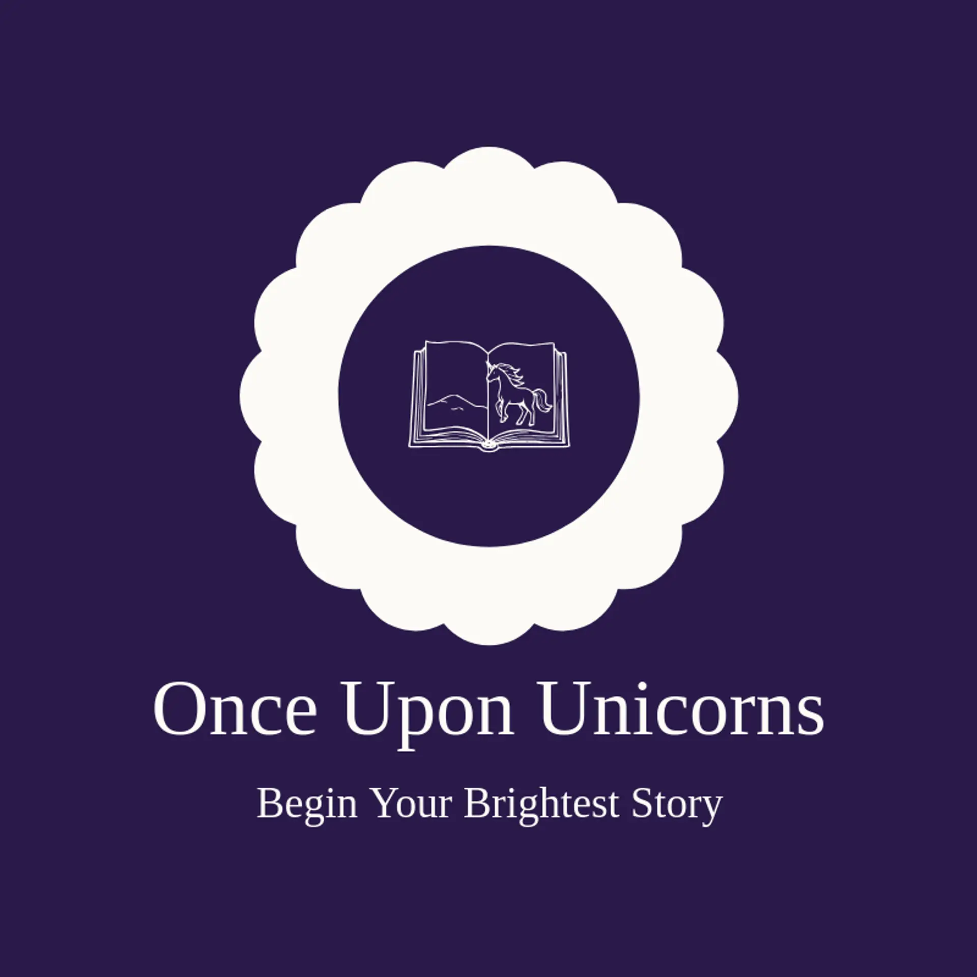 Once Upon Unicorns logo for unicorn