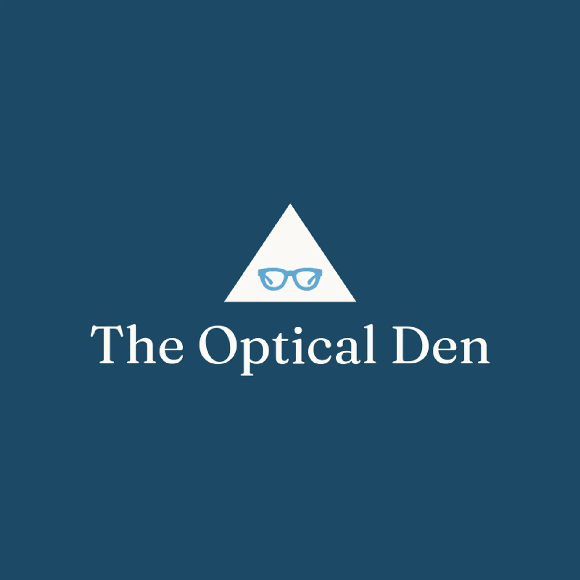 The Optical Den logo for glasses