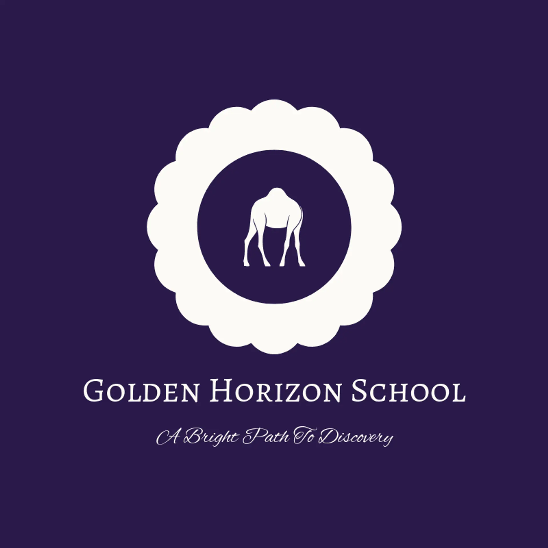 Golden Horizon School logo for camel