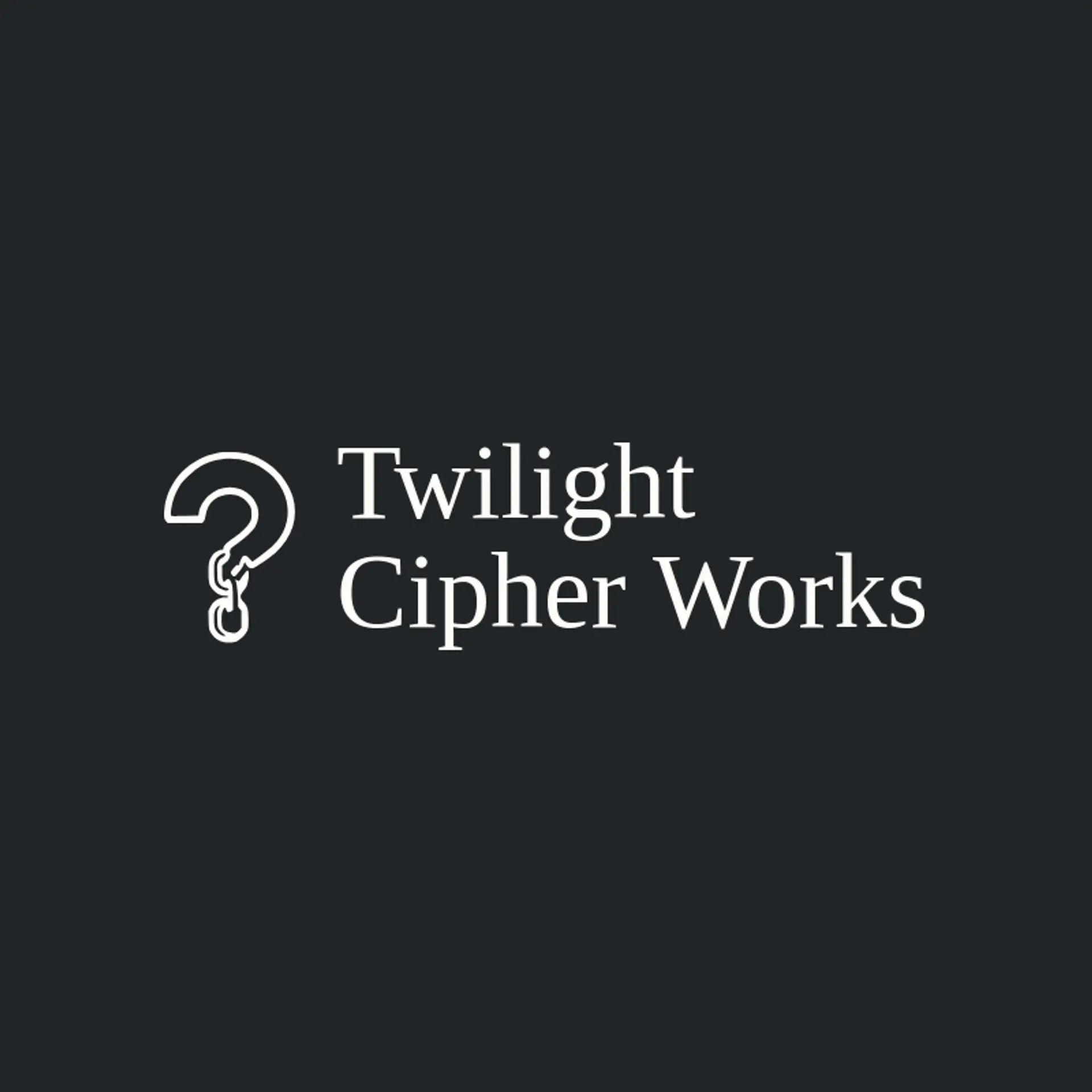 Twilight Cipher Works logo for mystery