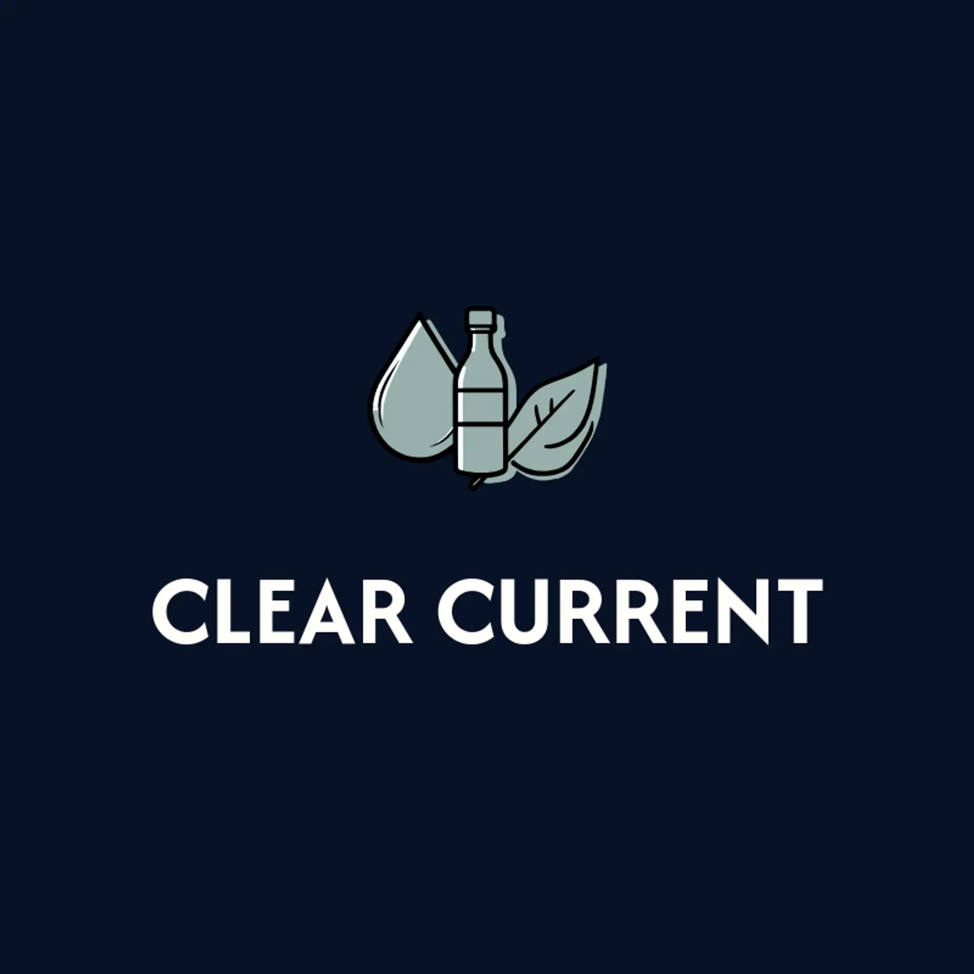 Clear Current logo for water bottle