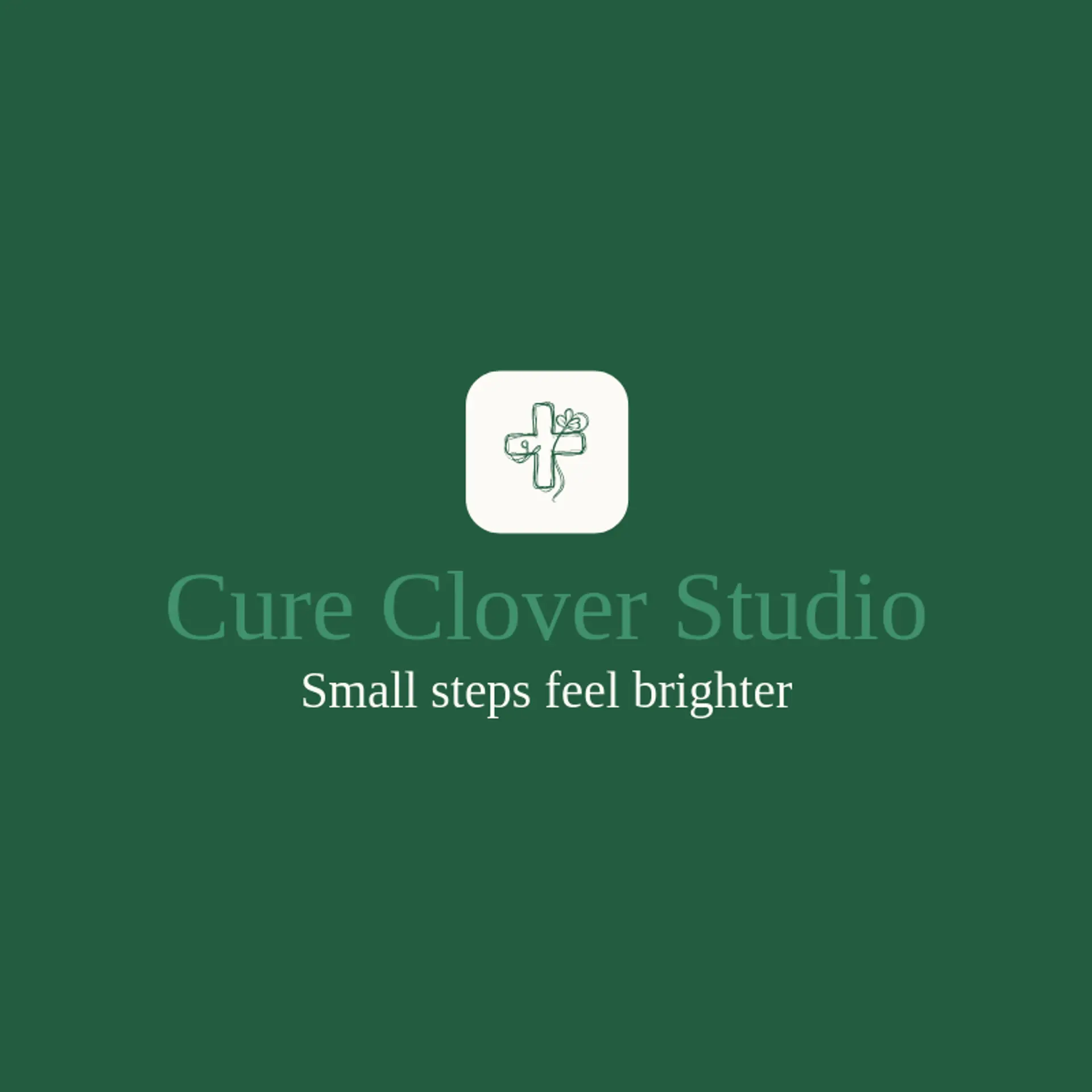 Cure Clover Studio logo for cure