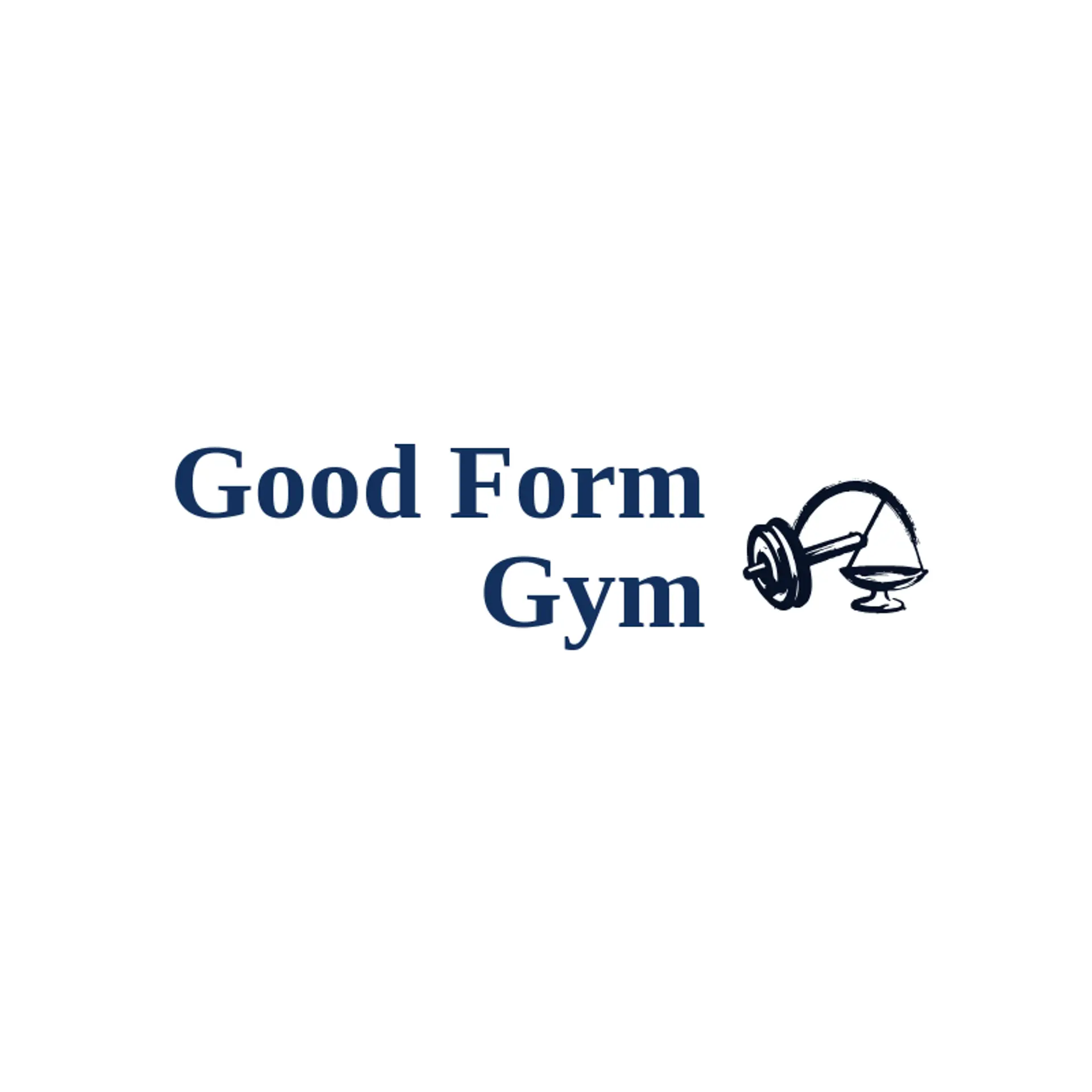 Good Form Gym logo for dumbbell
