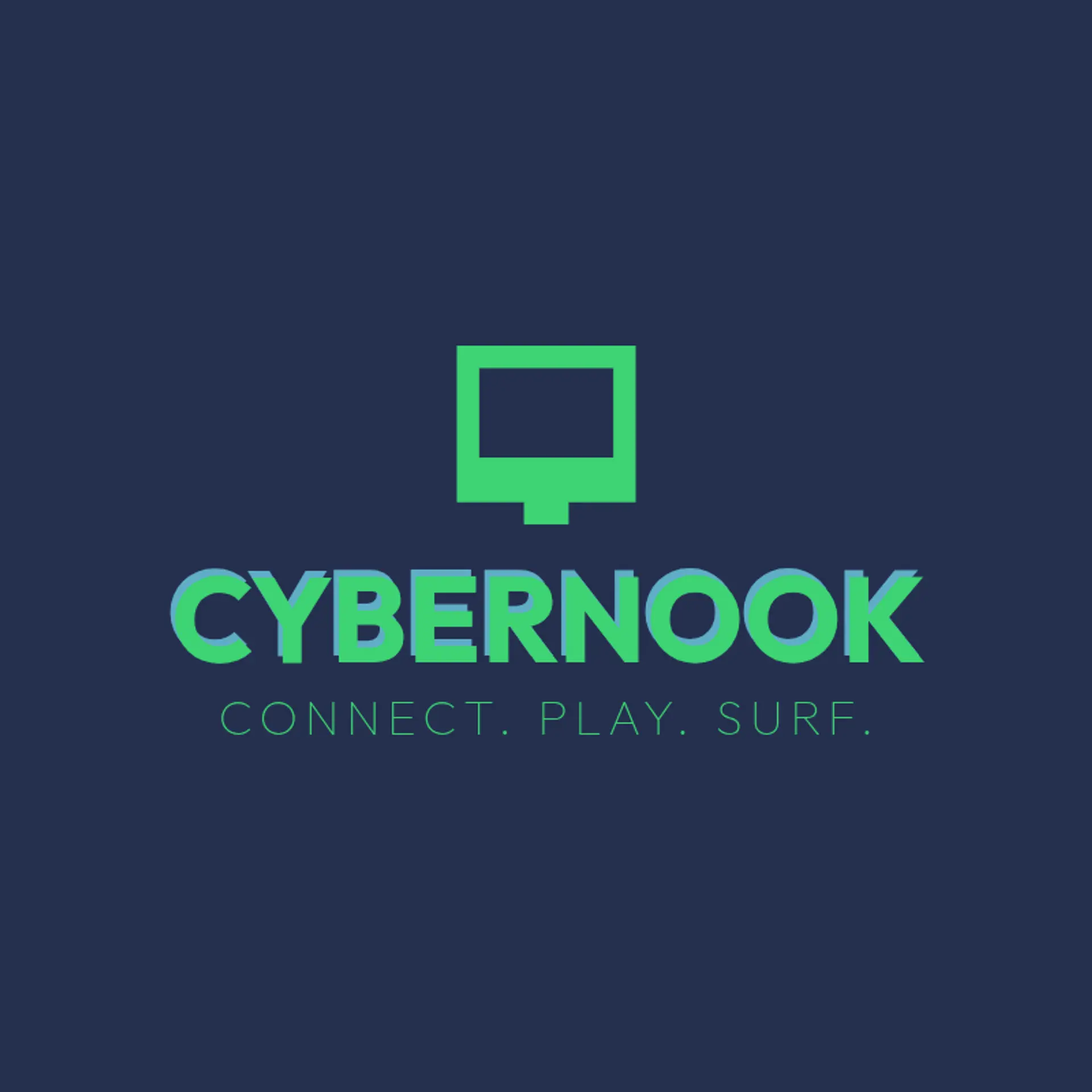 CyberNook logo for internet cafe