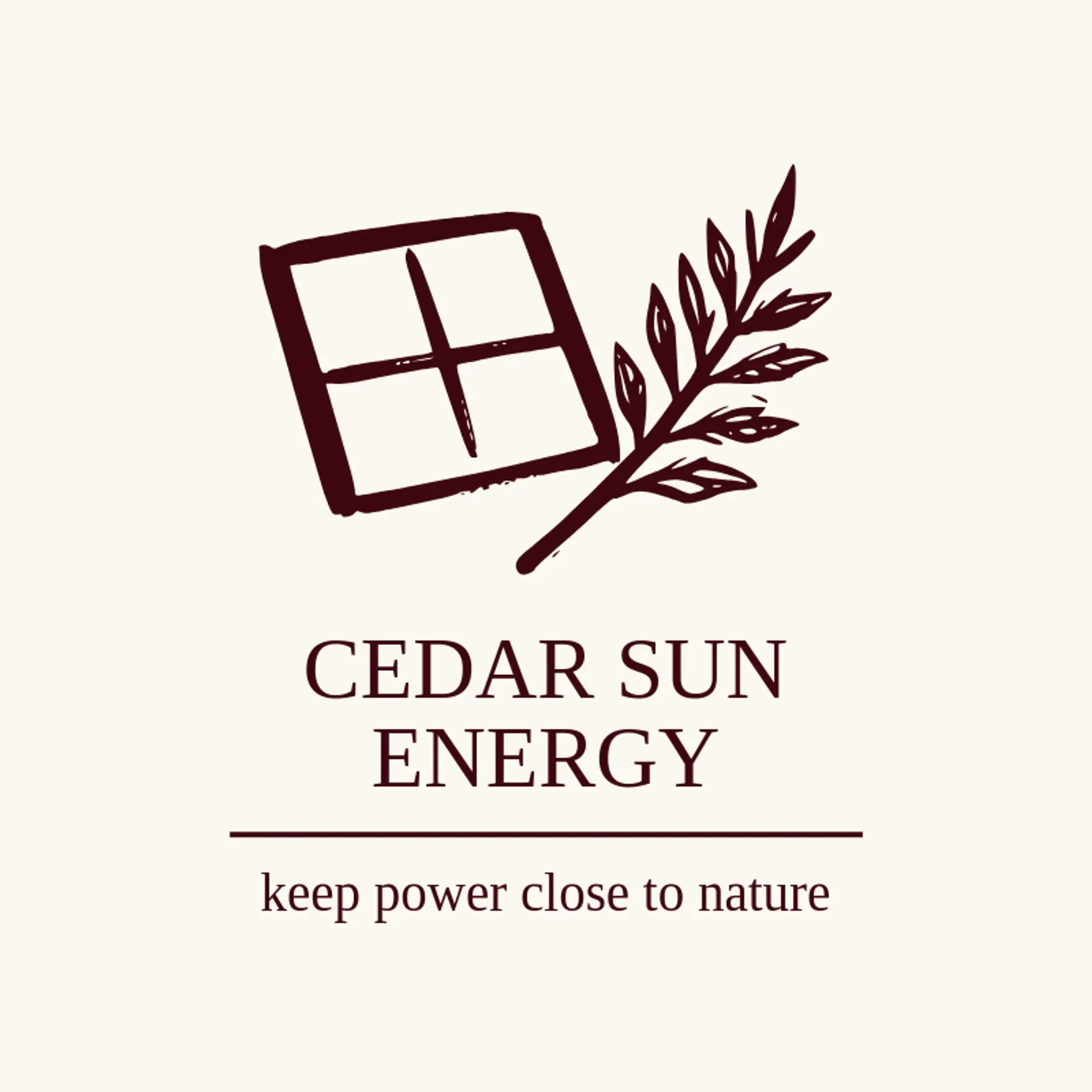 Cedar Sun Energy logo for solar panel