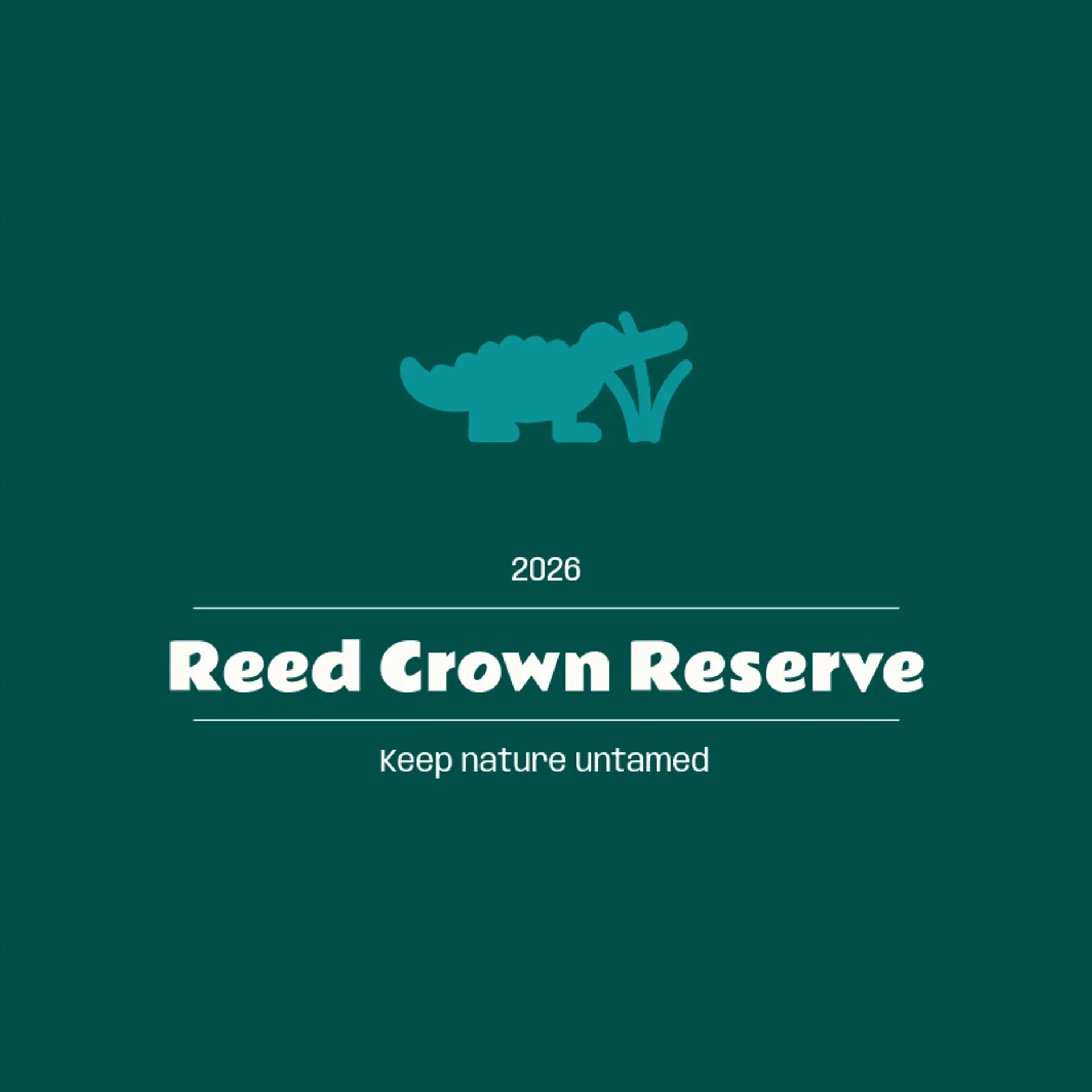 Reed Crown Reserve logo for crocodile