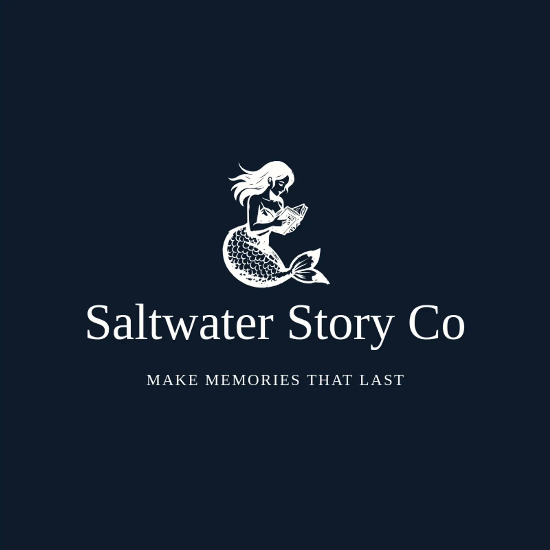 Saltwater Story Co logo for mermaid