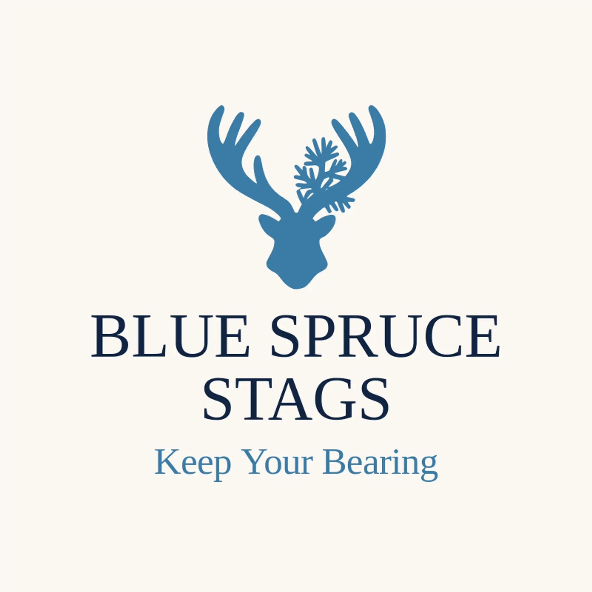 Blue Spruce Stags logo for deer hunting