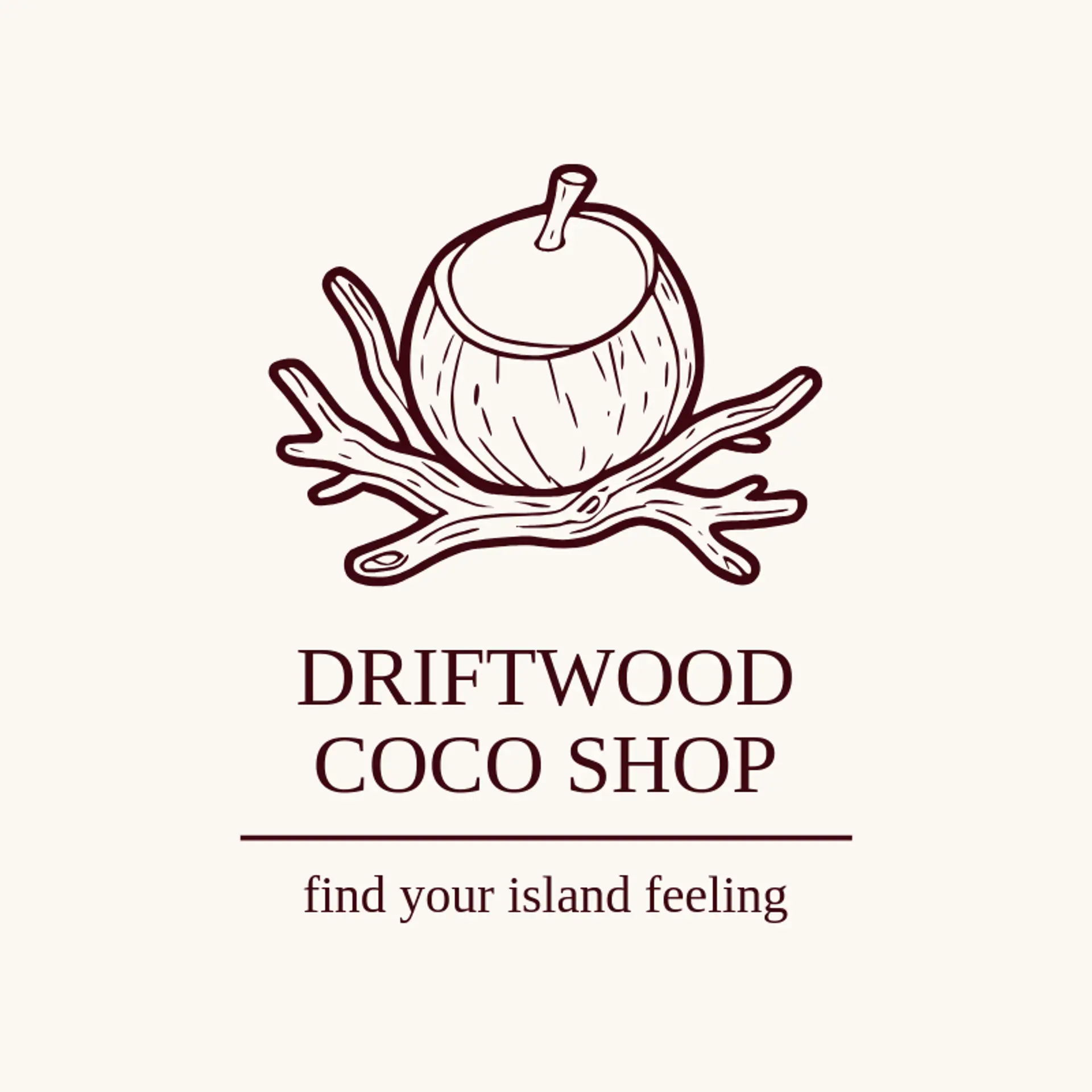 Driftwood Coco Shop logo for coconut