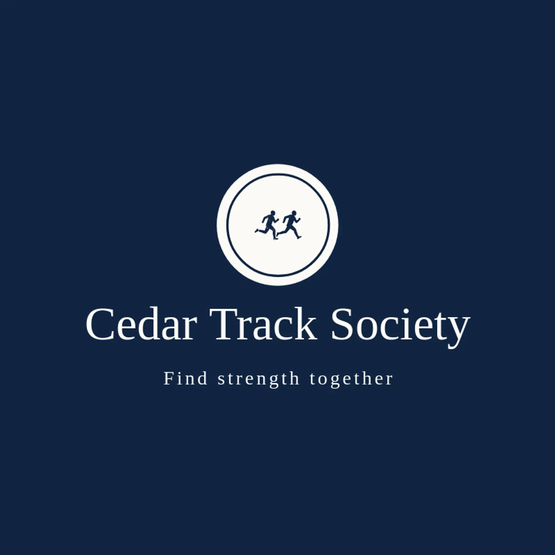 Cedar Track Society logo for runner