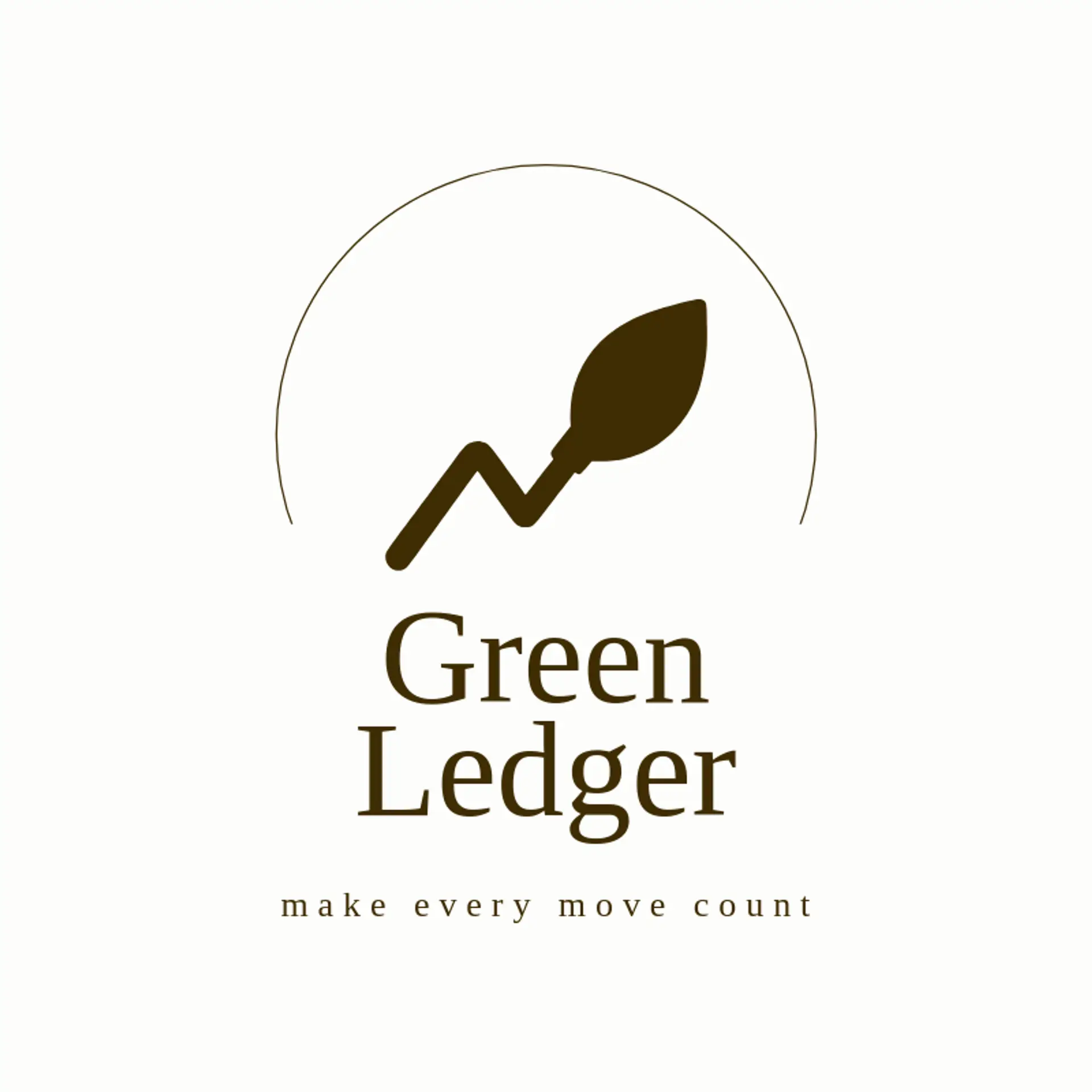 Green Ledger logo for stock market