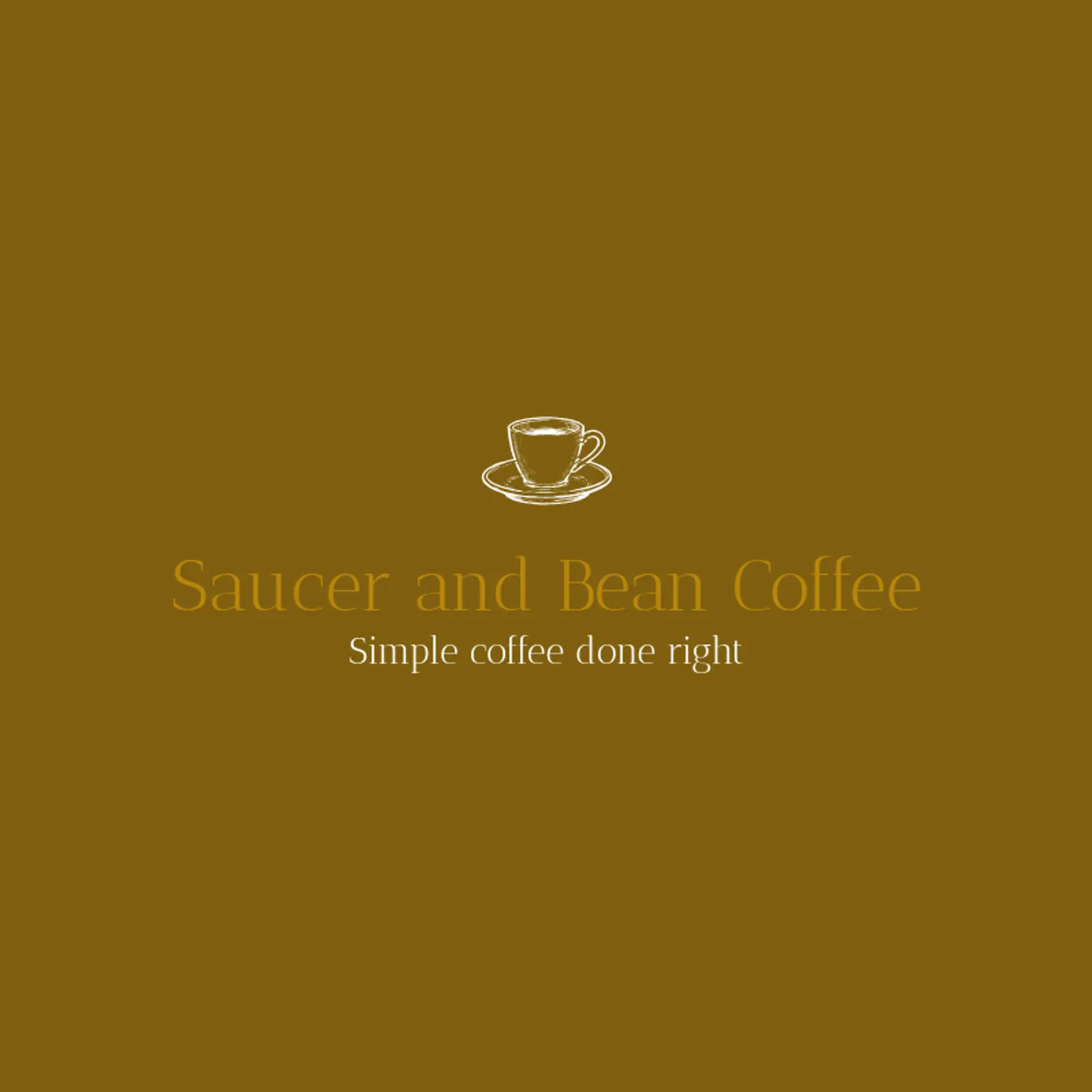 Saucer and Bean Coffee logo for coffee