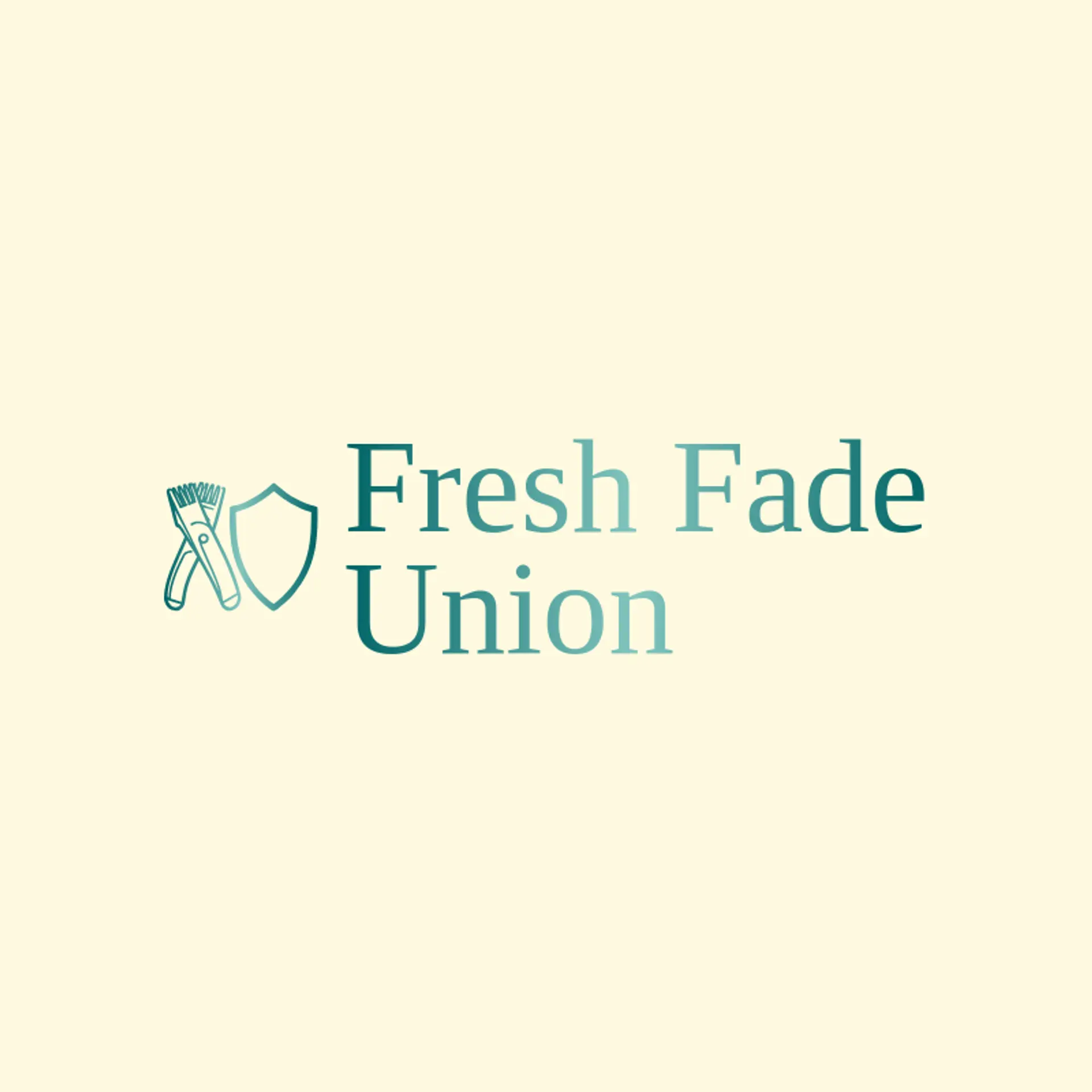 Fresh Fade Union logo for barbershop