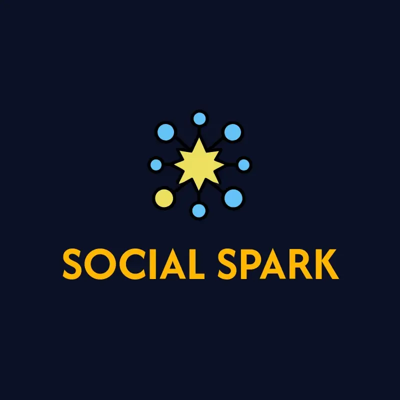The Instagram name Social Spark as a branded logo with a color icon
