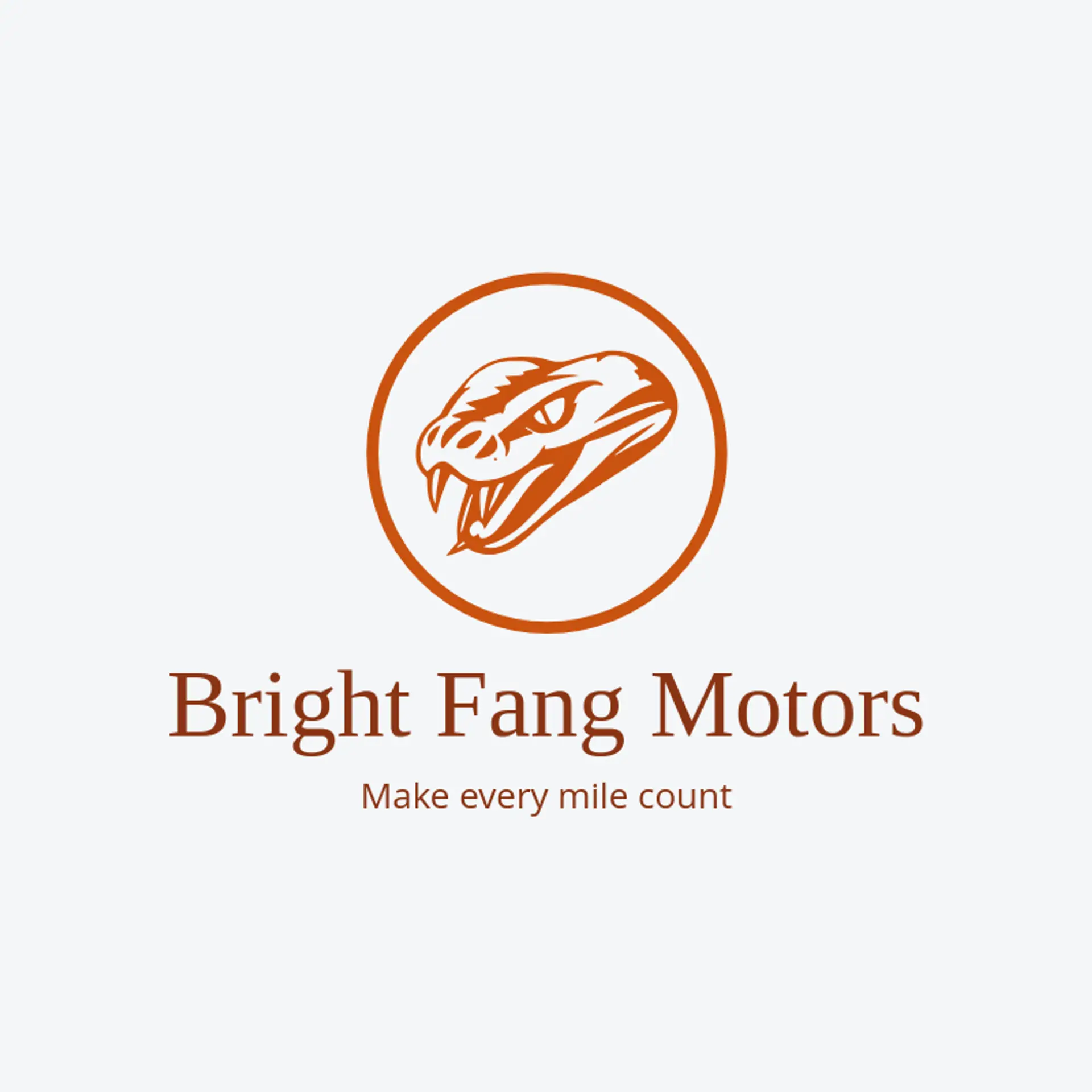 Bright Fang Motors logo for cobra
