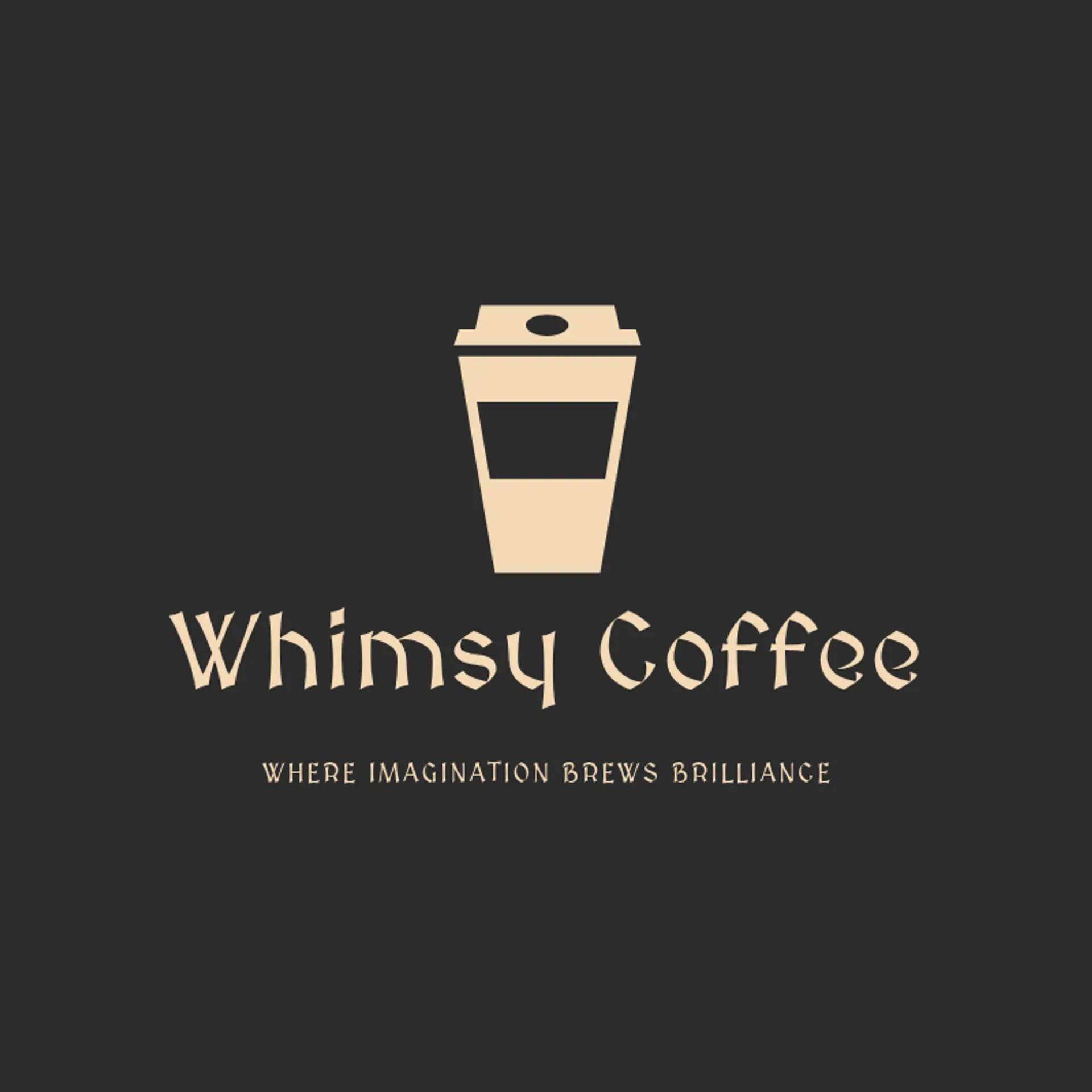 Whimsy Coffee logo for creative cafe