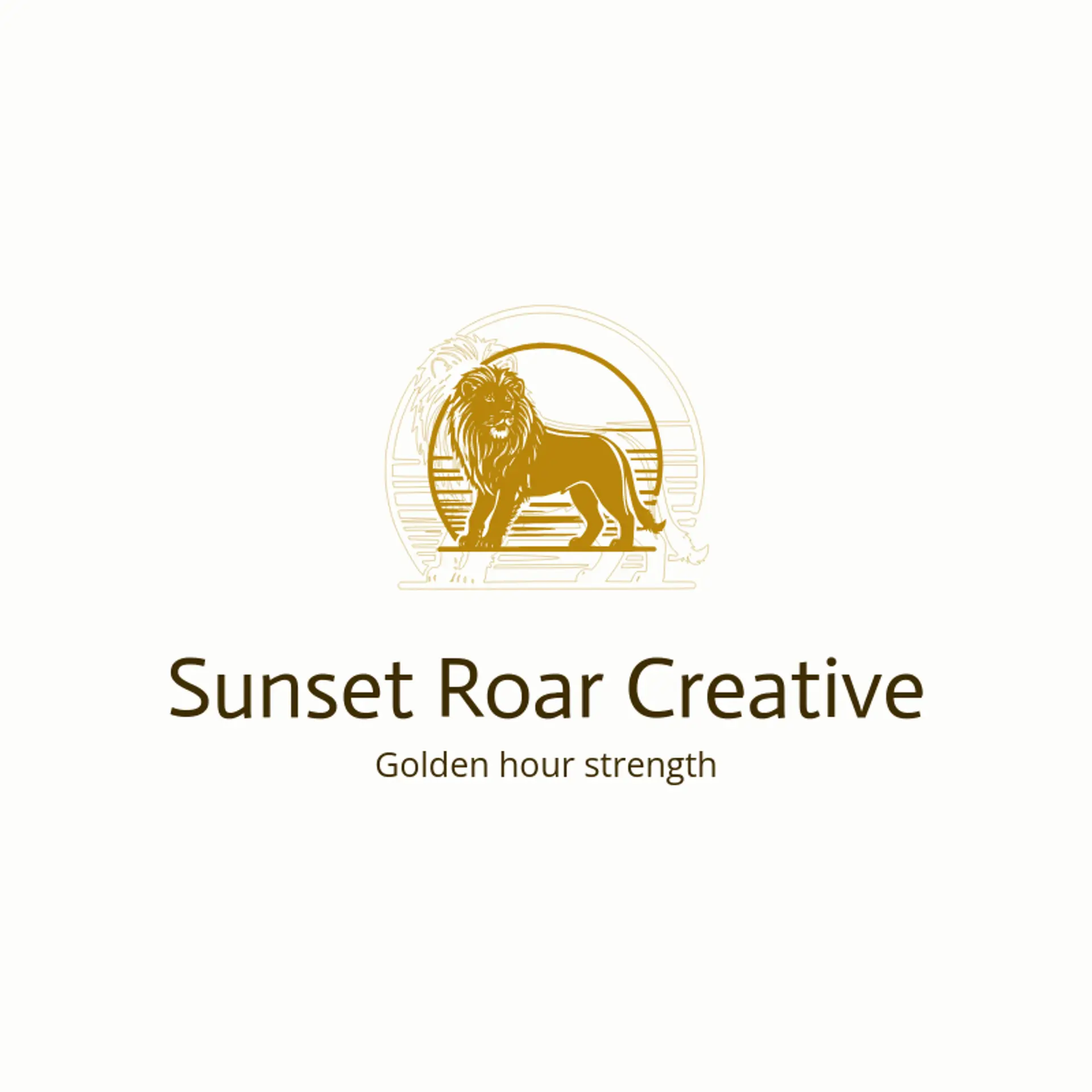Sunset Roar Creative logo for lion