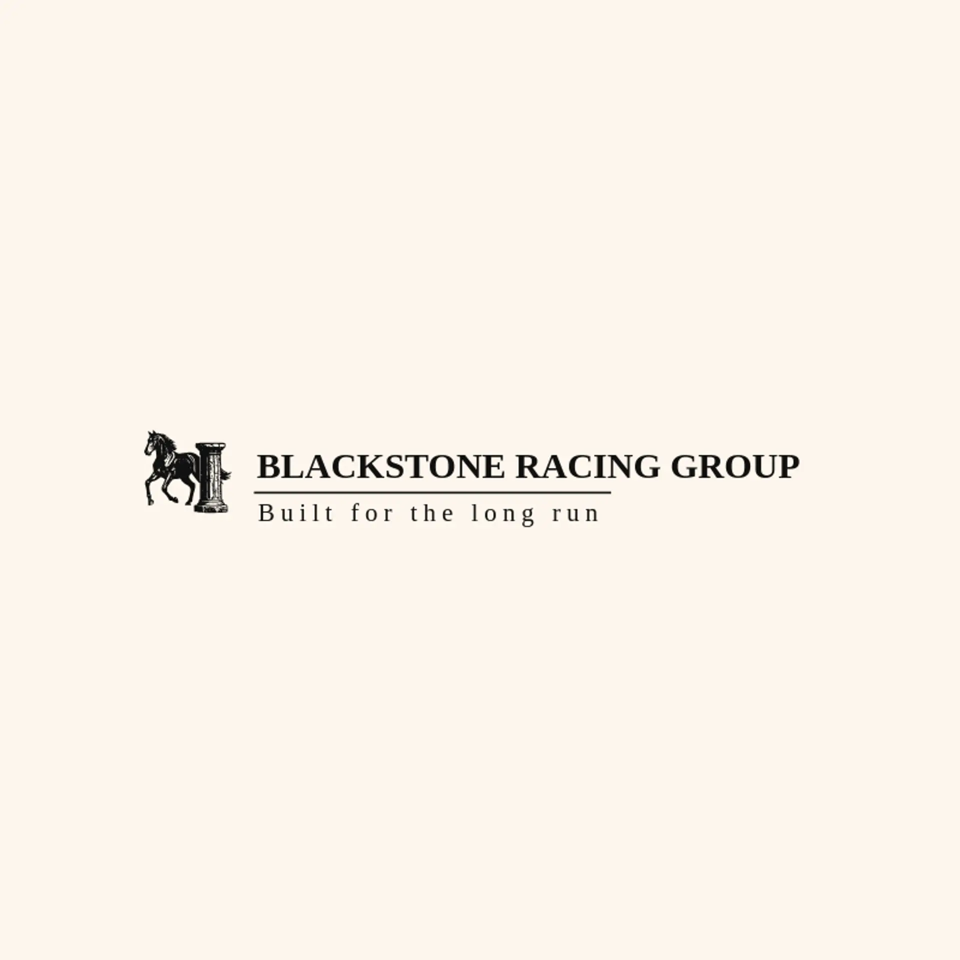 Blackstone Racing Group logo for horse racing