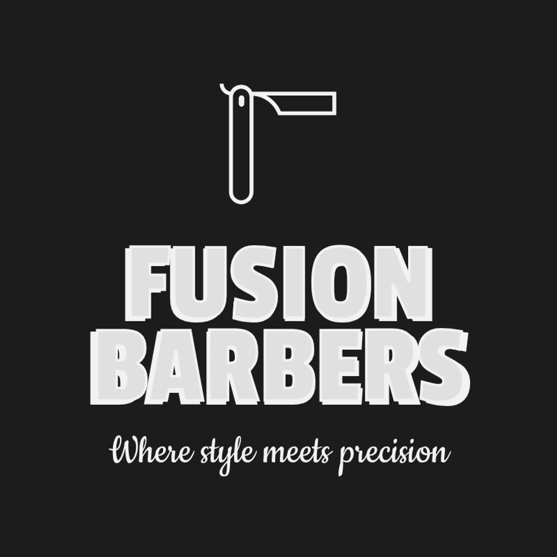 Fusion Barbers logo for barber