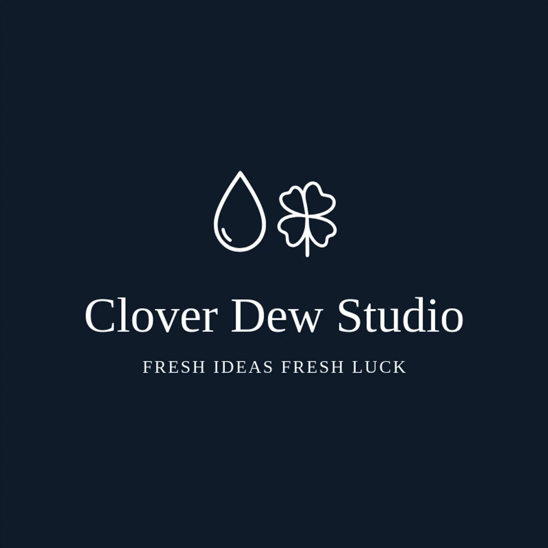 Clover Dew Studio logo for clover