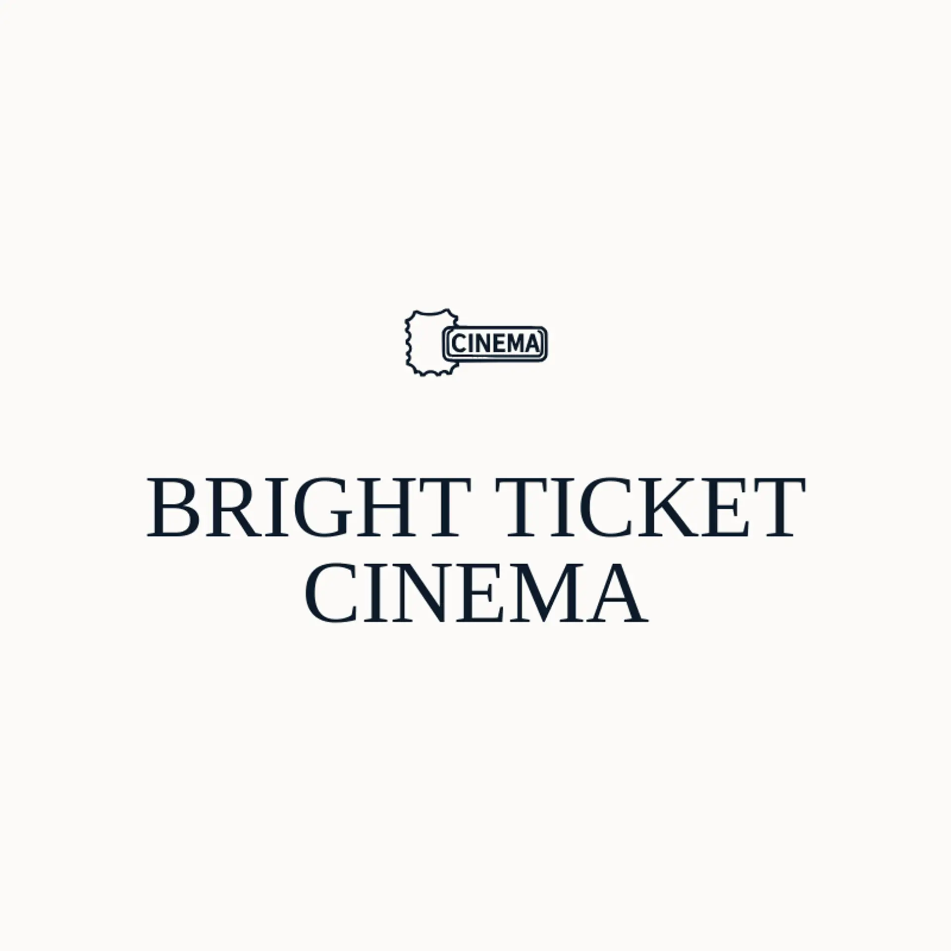Bright Ticket Cinema logo for movie theater