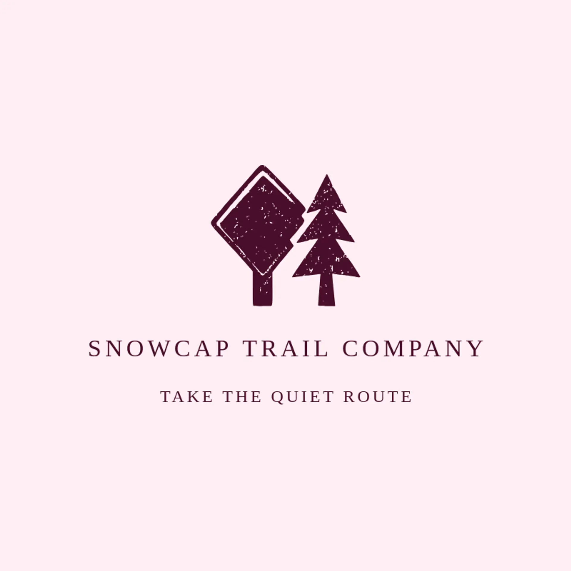 Snowcap Trail Company logo for winter