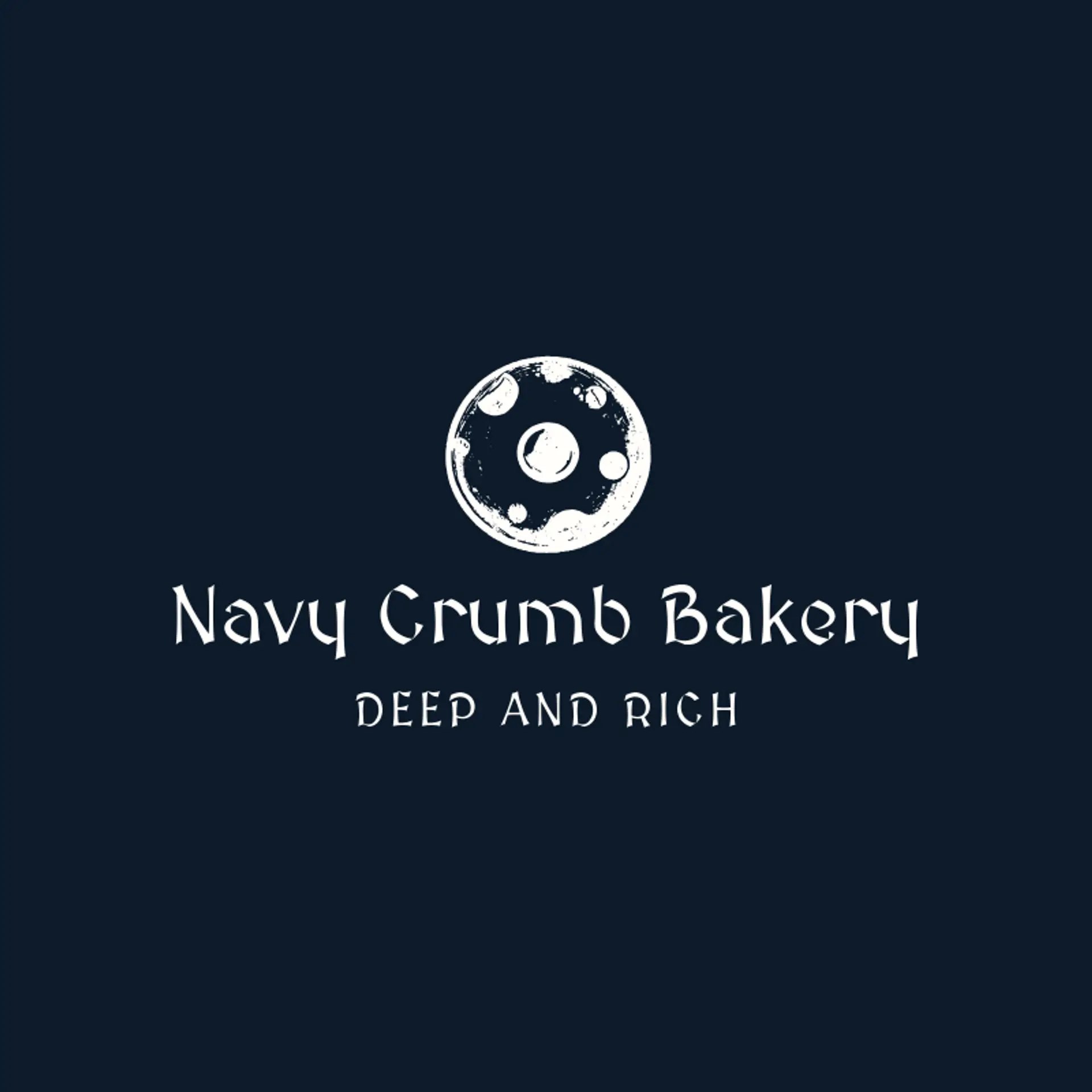Navy Crumb Bakery logo for cookie