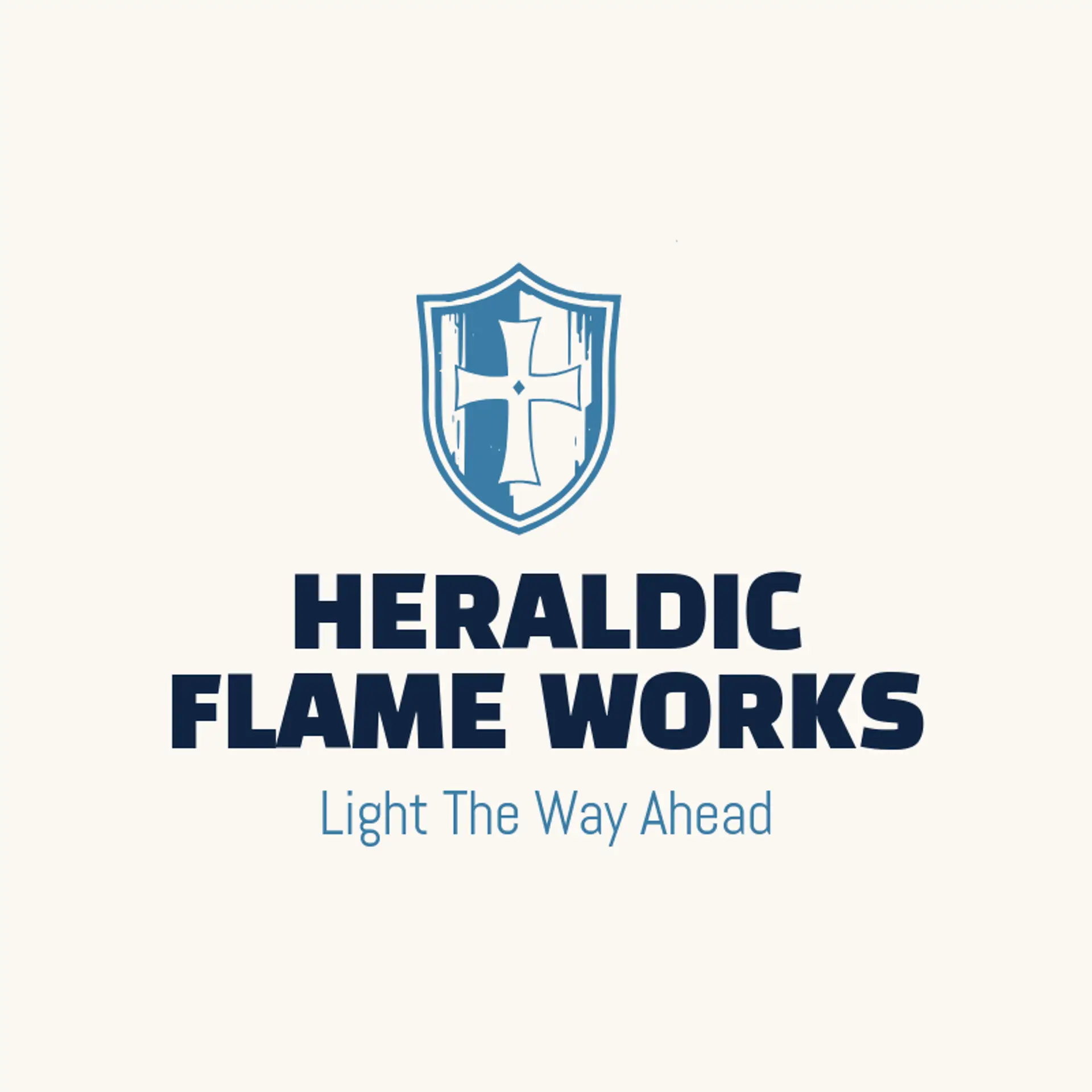 Heraldic Flame Works logo for crusader