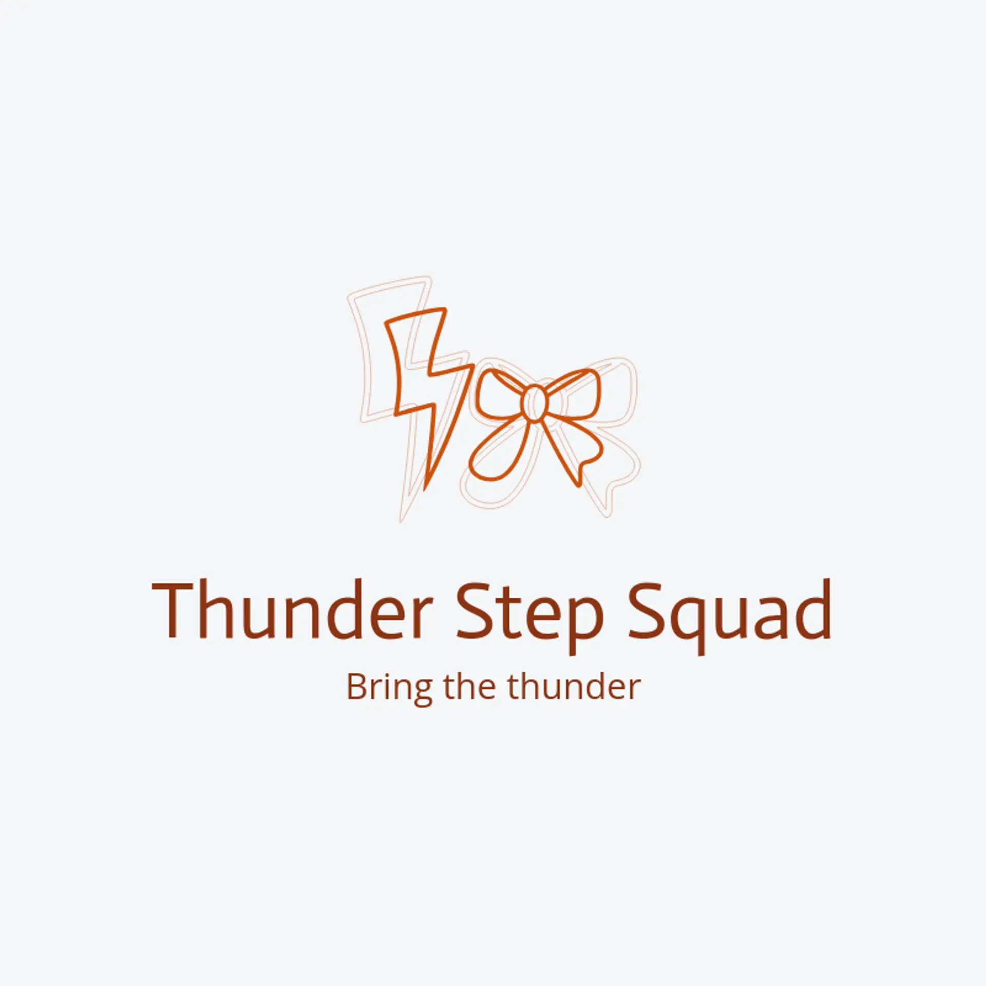 Thunder Step Squad logo for cheerleading