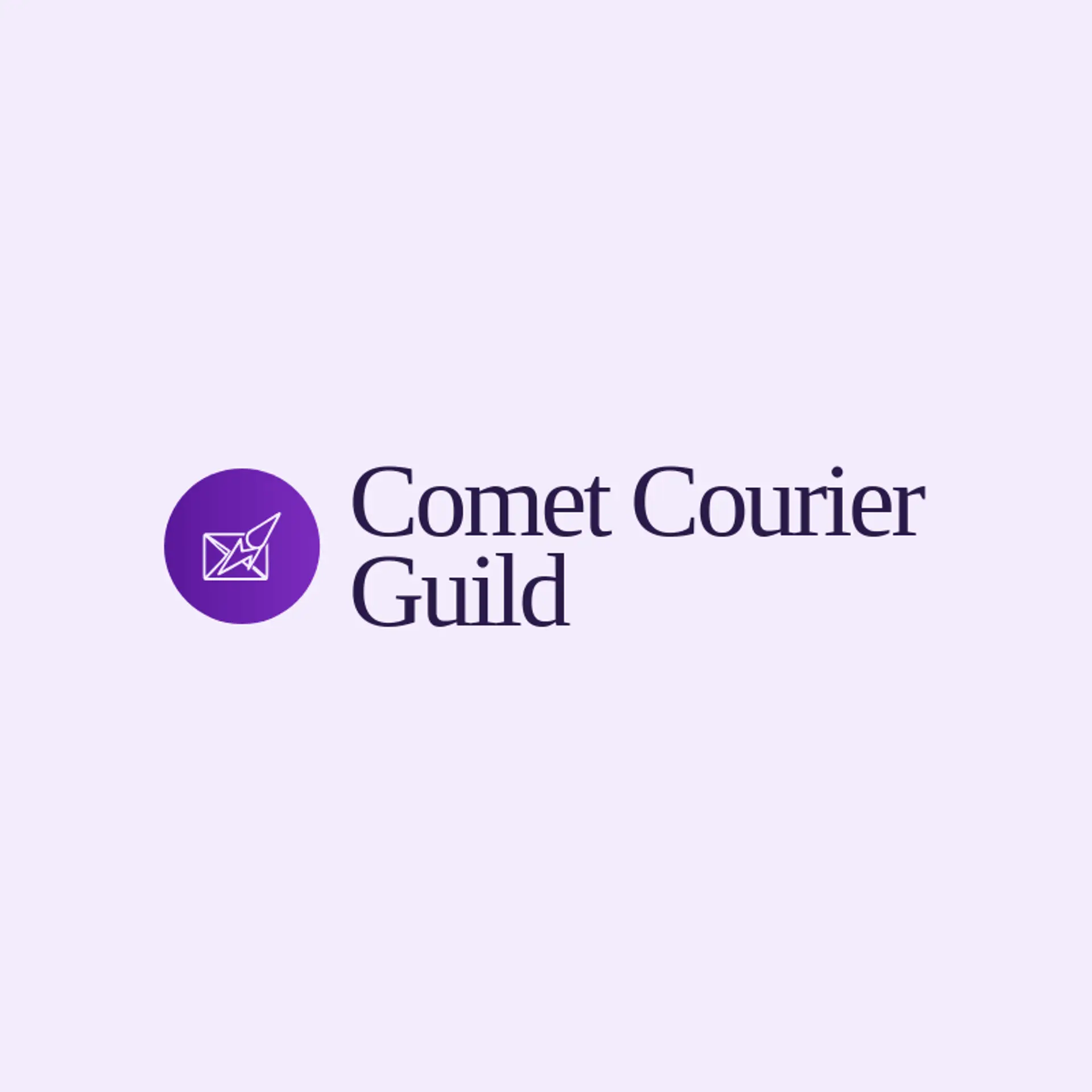 Comet Courier Guild logo for sci fi