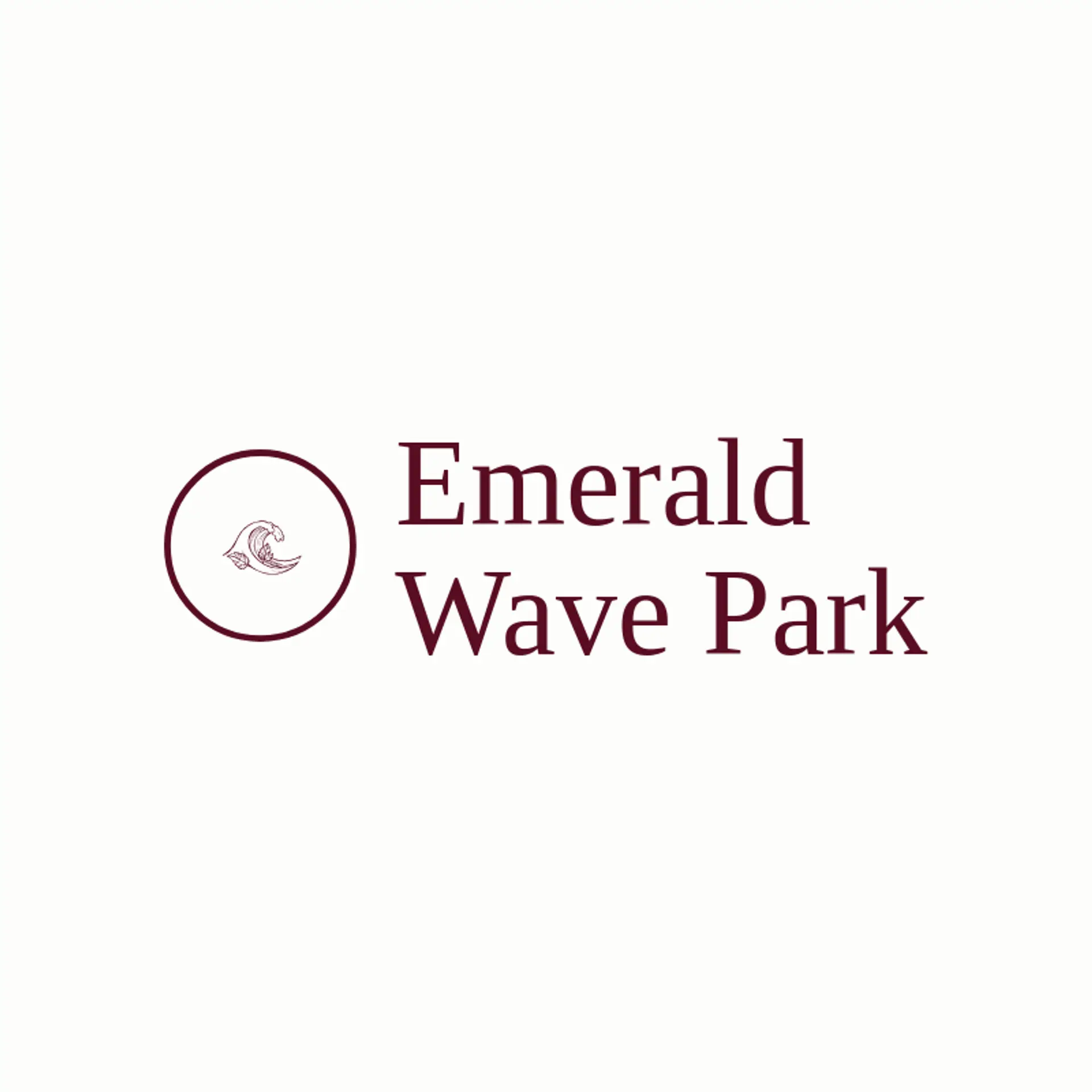 Emerald Wave Park logo for water park